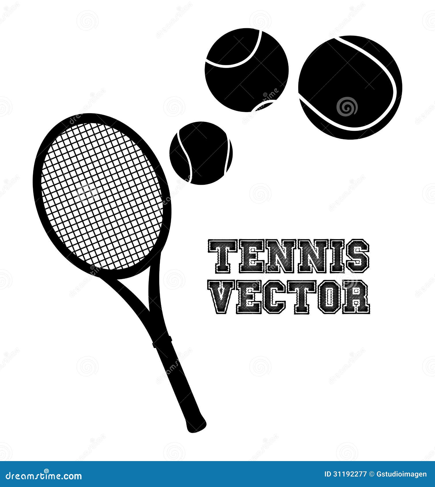 Silueta del tenis ilustración del vector. Ilustración de aptitud 31192277