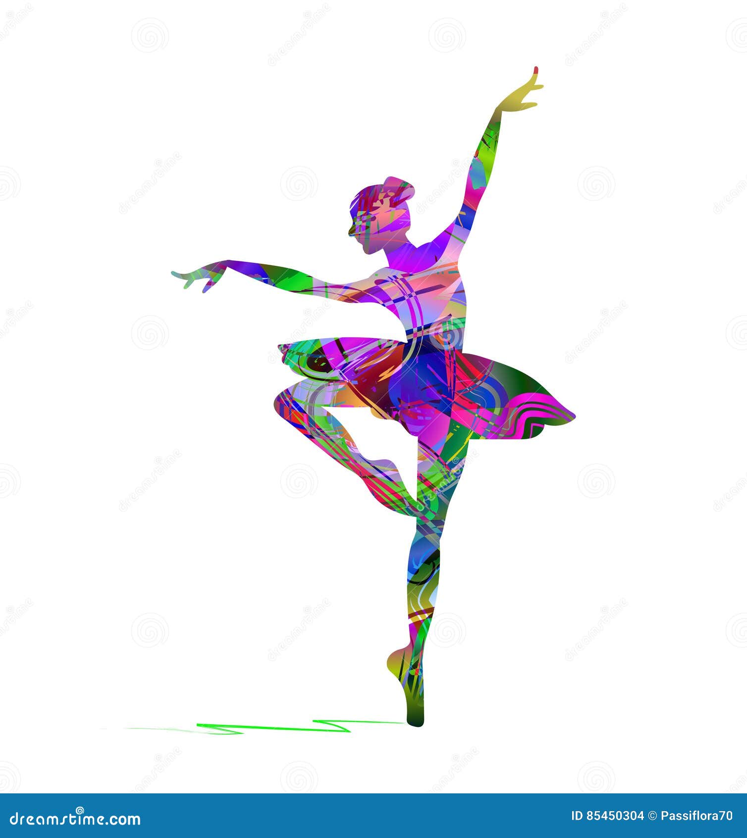 Silueta bailarina ballet imágenes de stock de arte vectorial