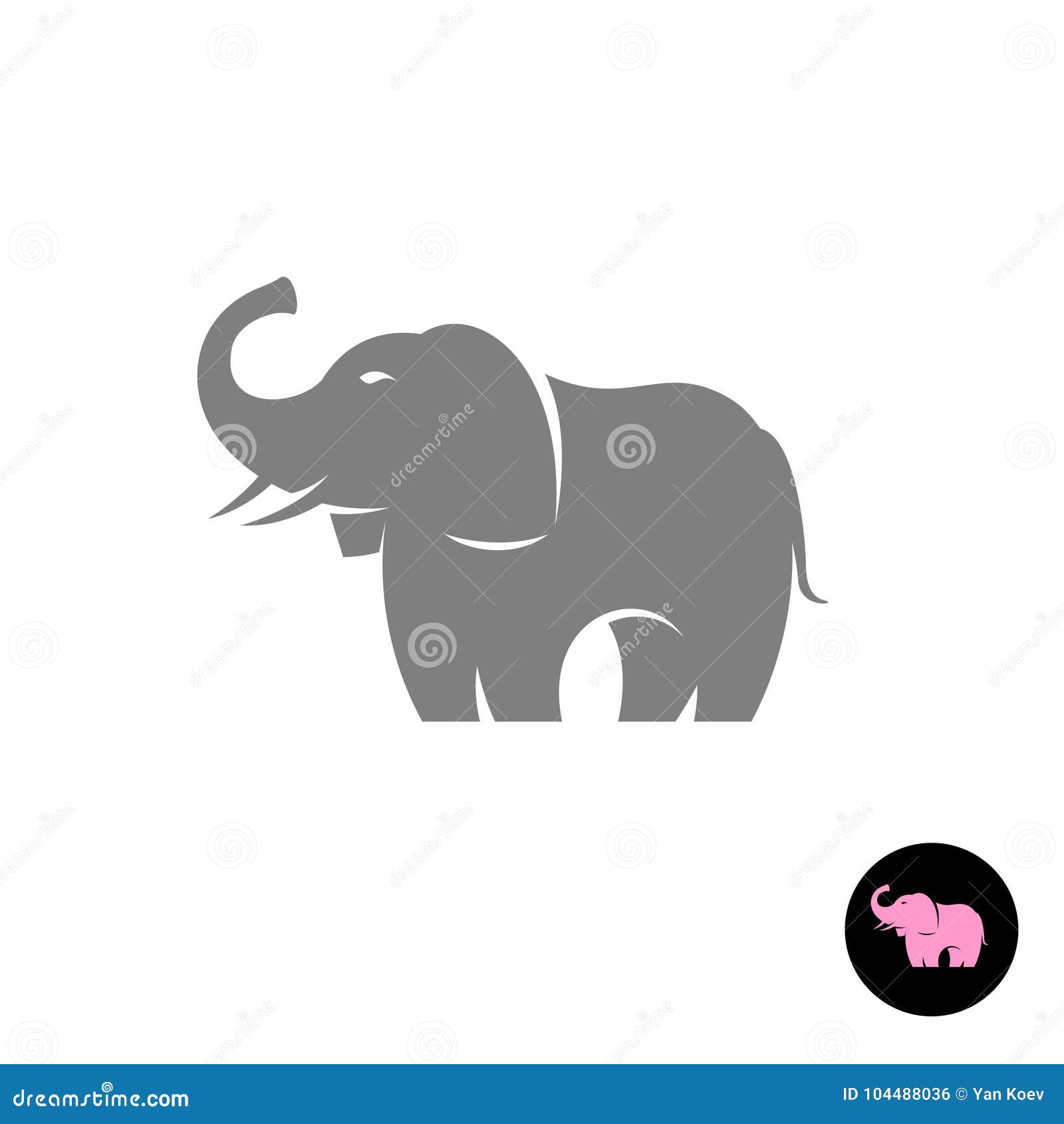 Silueta Estilizada Del Logotipo Del Vector Del Elefante Ilustración del  Vector - Ilustración de estilo, bueno: 104488036, image size:1600x1690