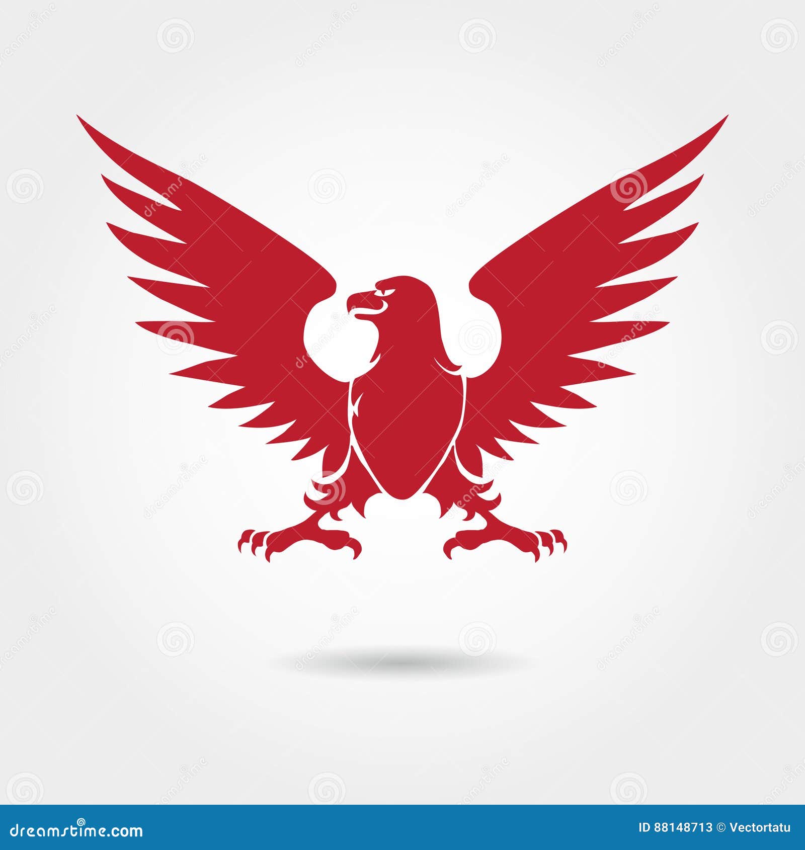Silueta Heráldica Del Estilo Del águila Roja Ilustración del Vector -  Ilustración de potencia, mascota: 88148713