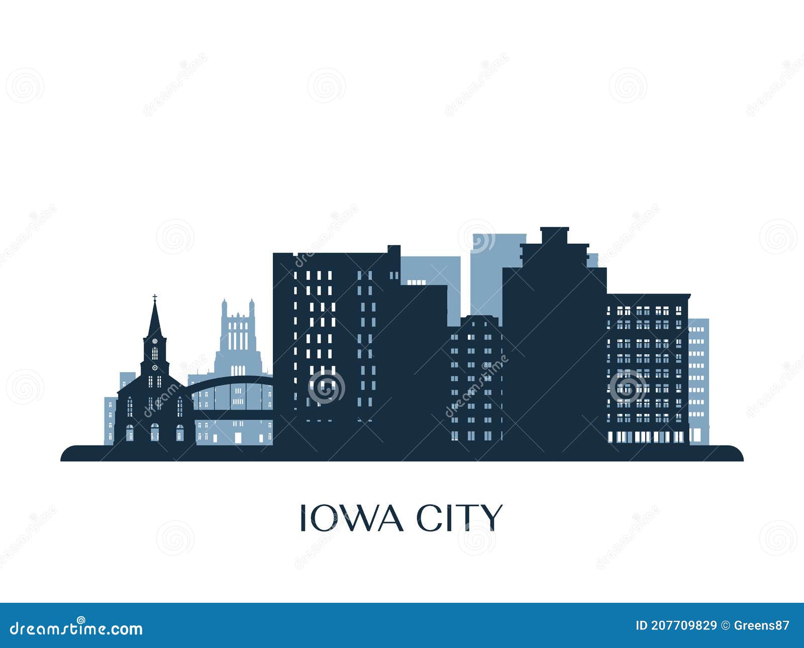 iowa city skyline iowa city skyline