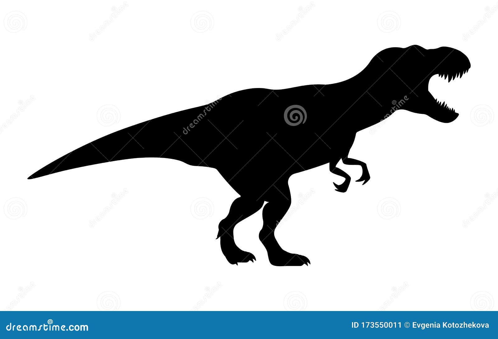 Silueta T-rex Tyrannosaurus Ilustración del Vector - Ilustración de  despredador, dinosaurio: 173550011