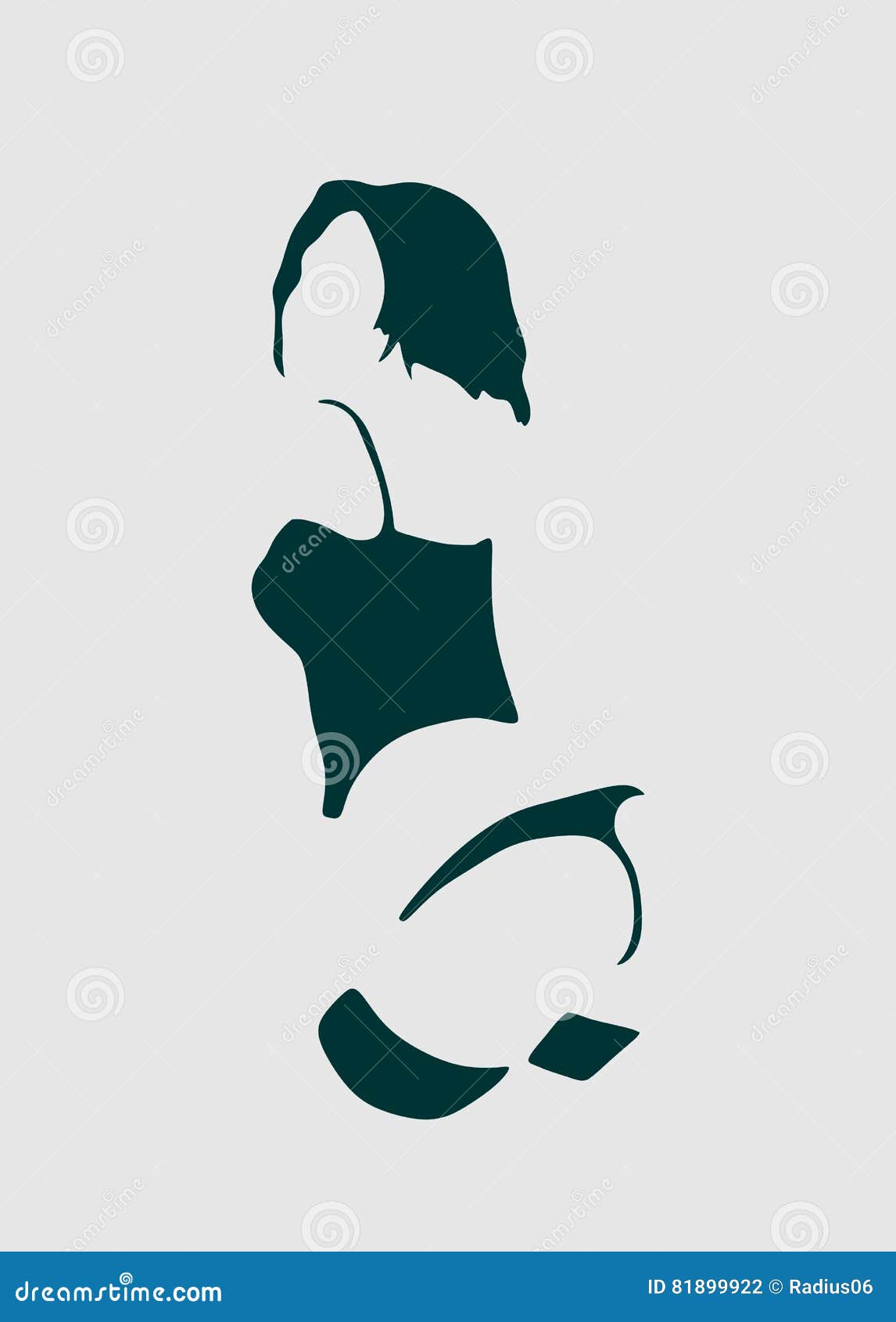 Siluetas Atractivas De La Moda La Ropa Interior Ilustración Vector - Ilustración de ropa, bosquejo: 81899922