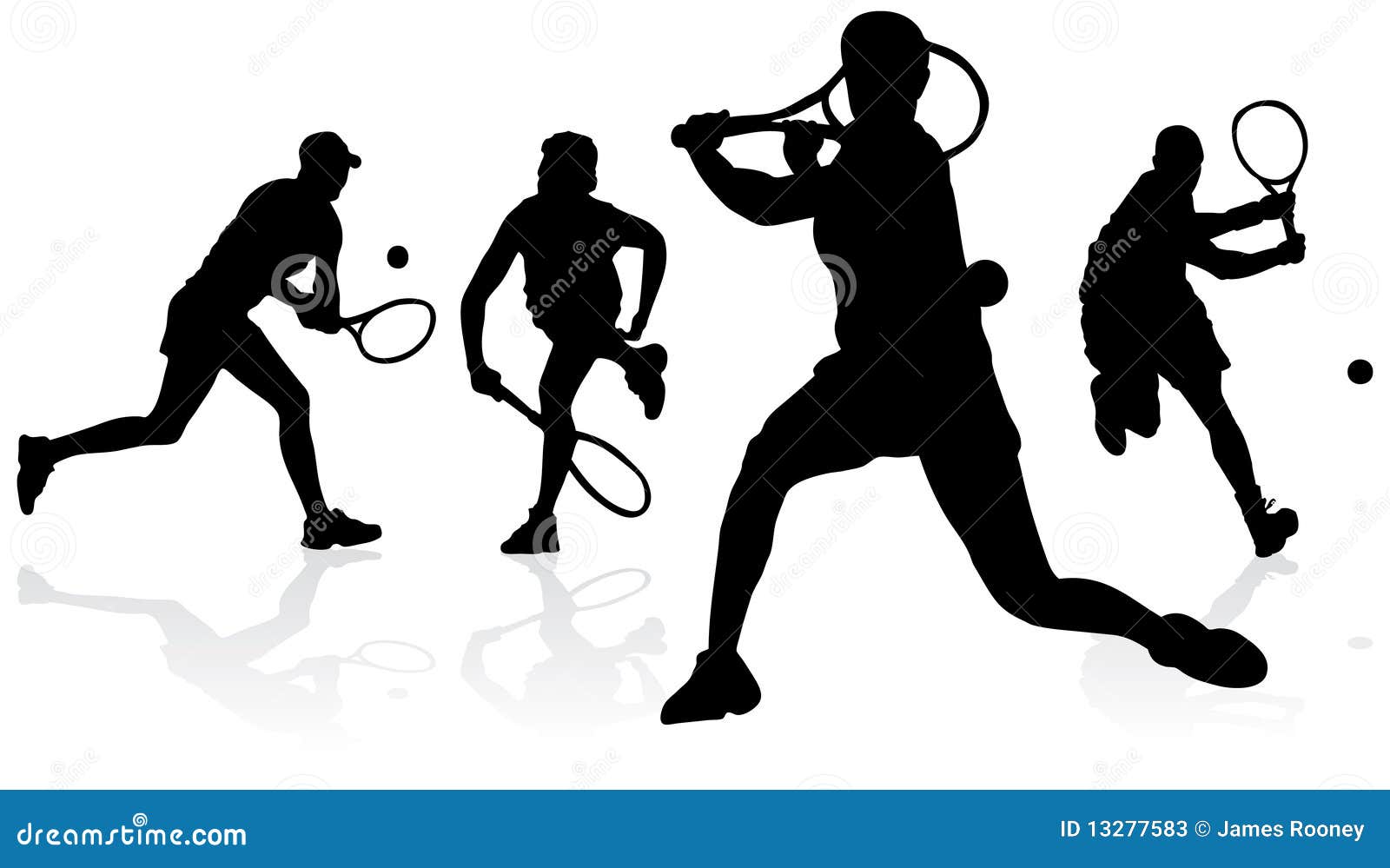 Siluetas del tenis ilustración del vector. Ilustración de sano 13277583