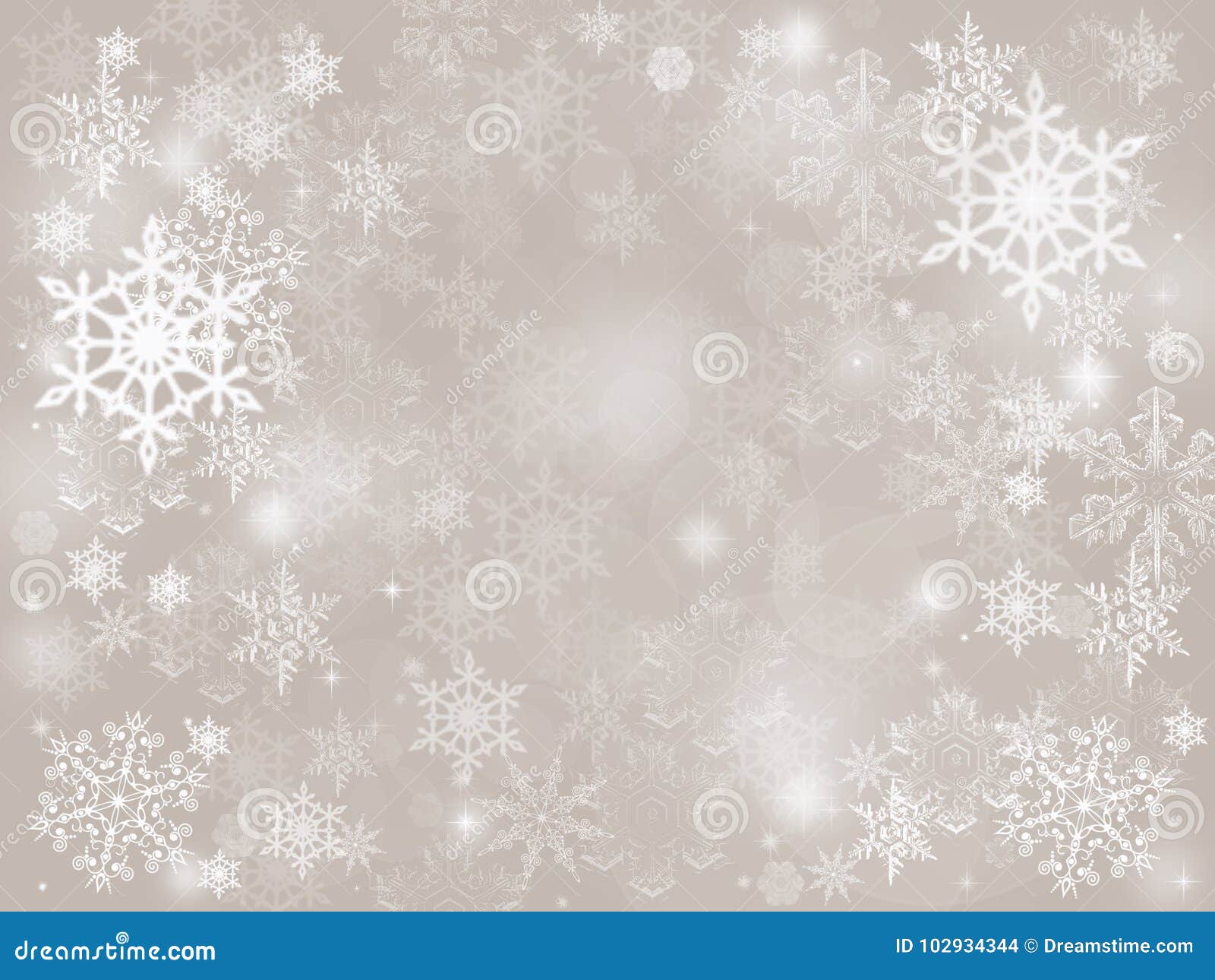 silver abstract bokeh snow falling winter christmas holiday background