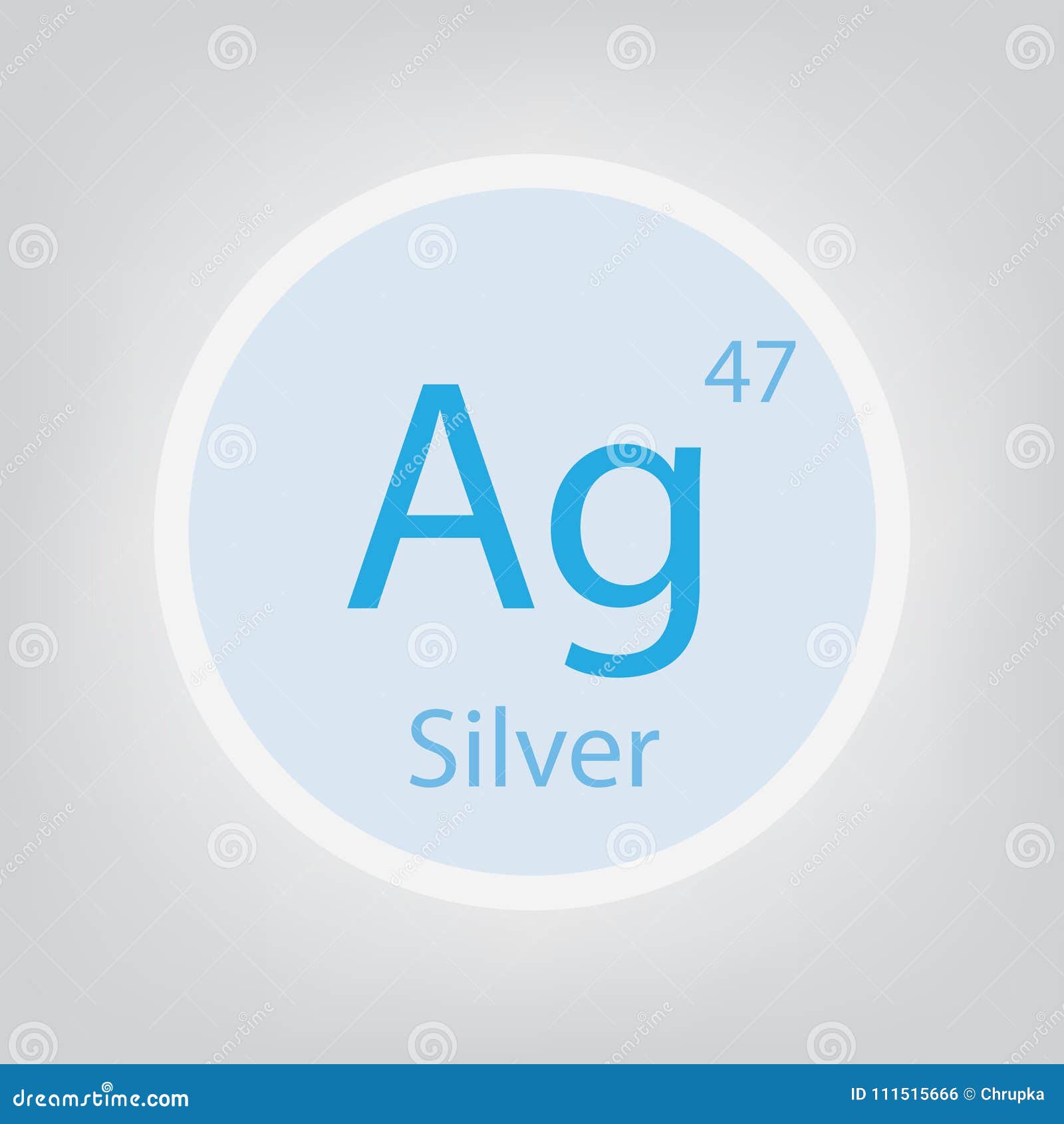 Silver Ag Chemical Element Icon Stock Vector - Illustration of sign
