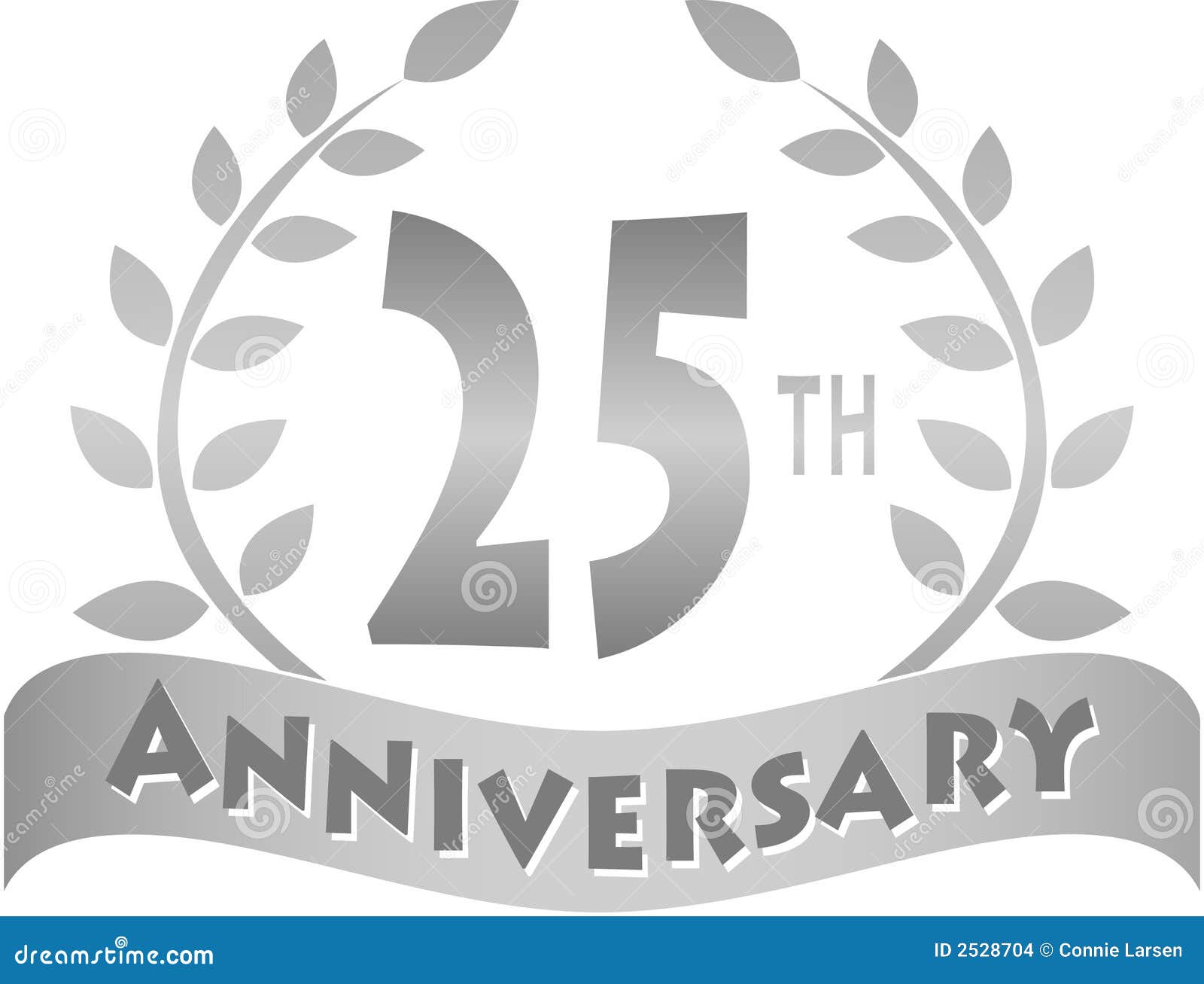 Silver Anniversary Banner Eps Stock Vector Illustration Of