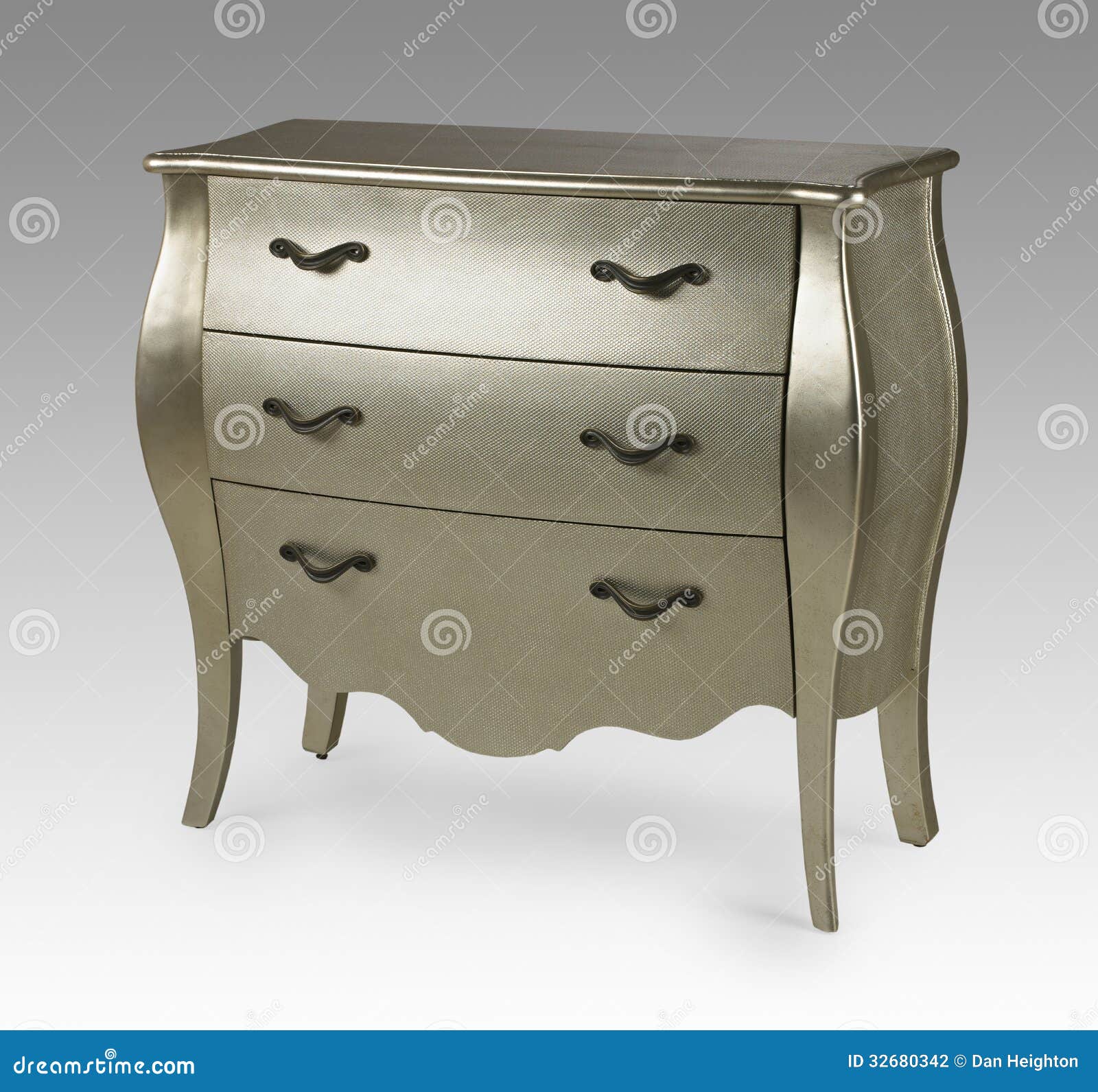 Silver Antique Ornate Chest Of Drawers Stock Photo Image Of