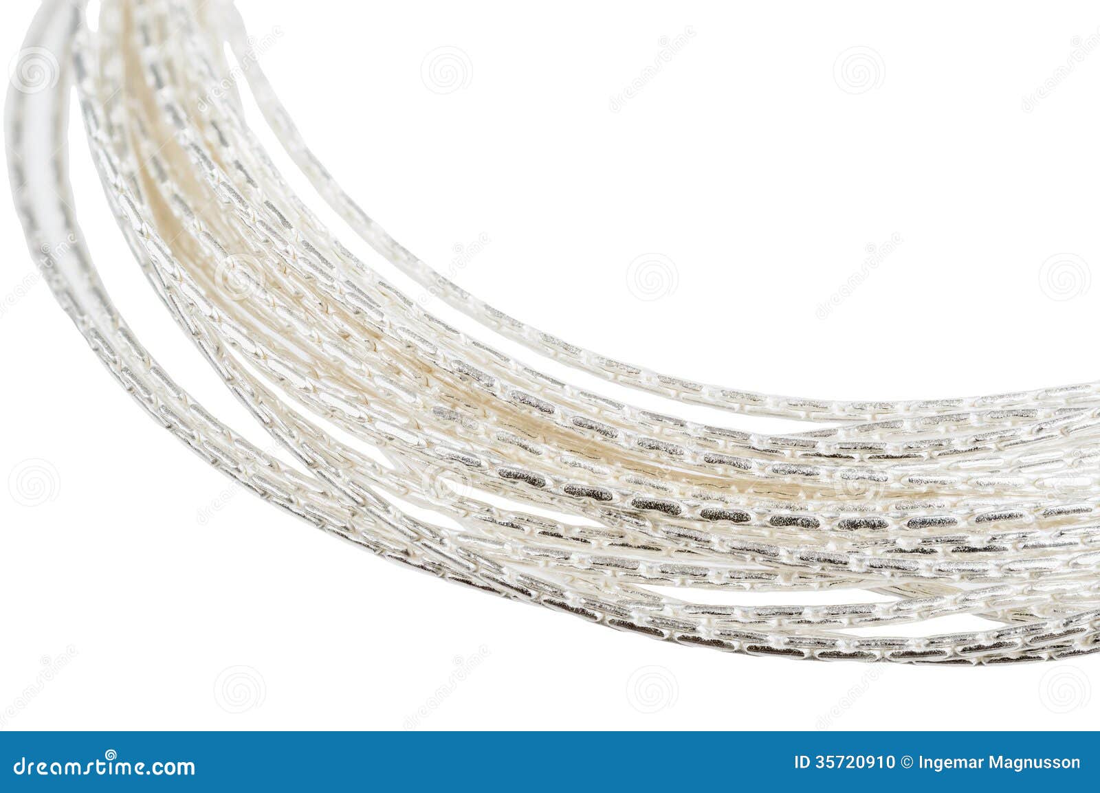 Silver beading chain stock photo. Image of fashionable 35720910
