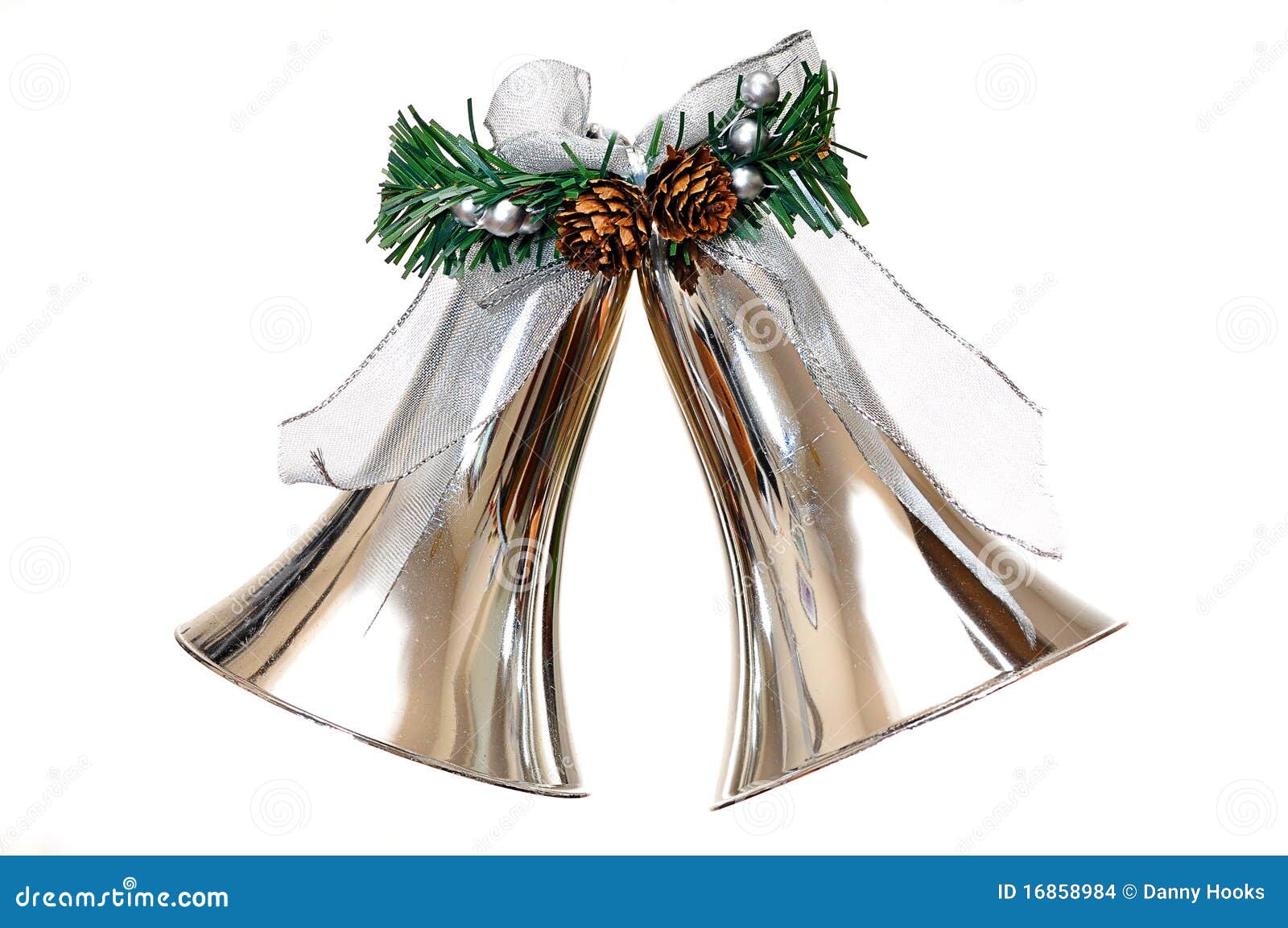 Silver Bells Christmas Ornament Stock Photo - Image of festive, christmas:  16858984