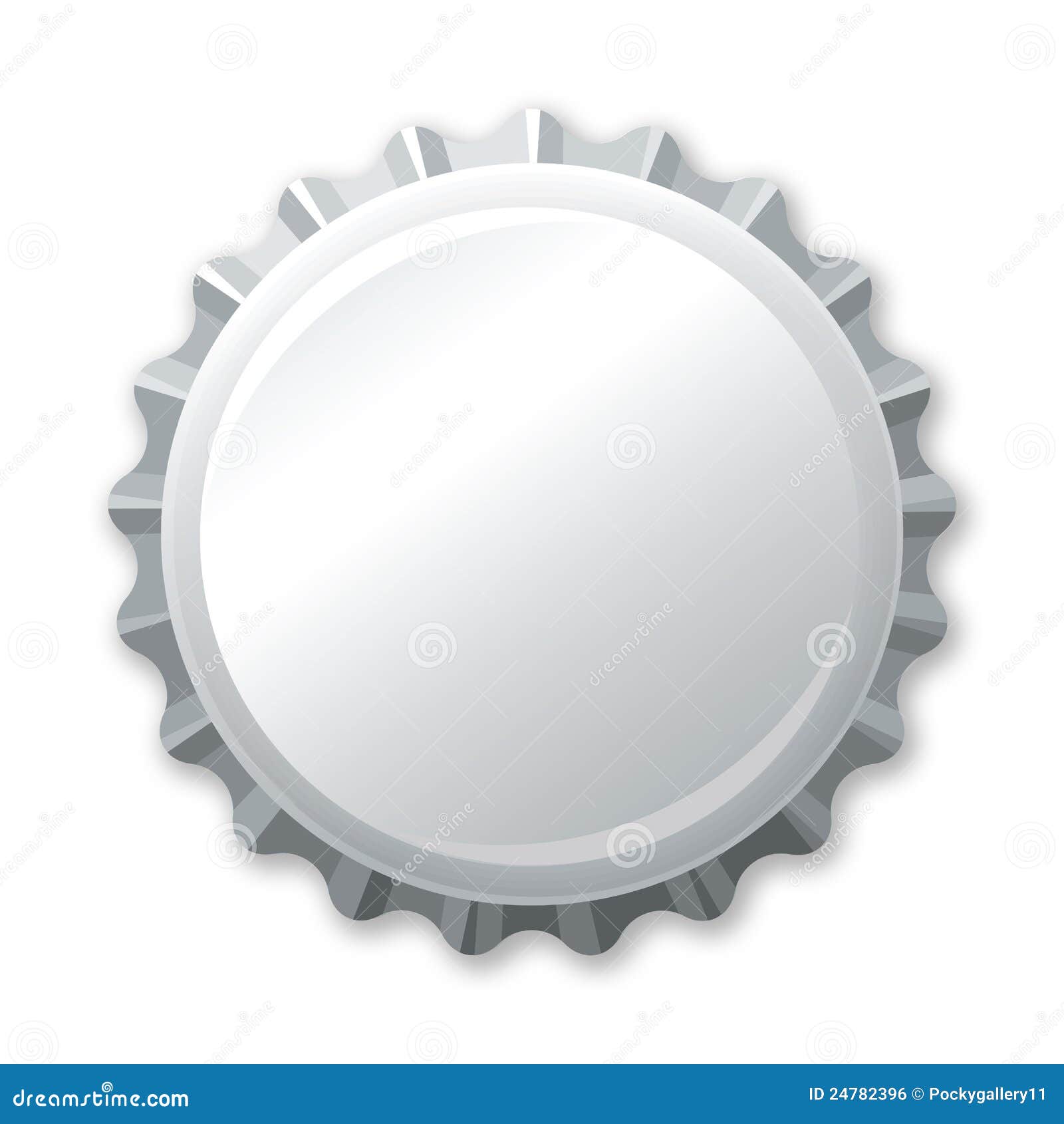 Silver bottle cap stock illustration. Illustration of alcohol 24782396