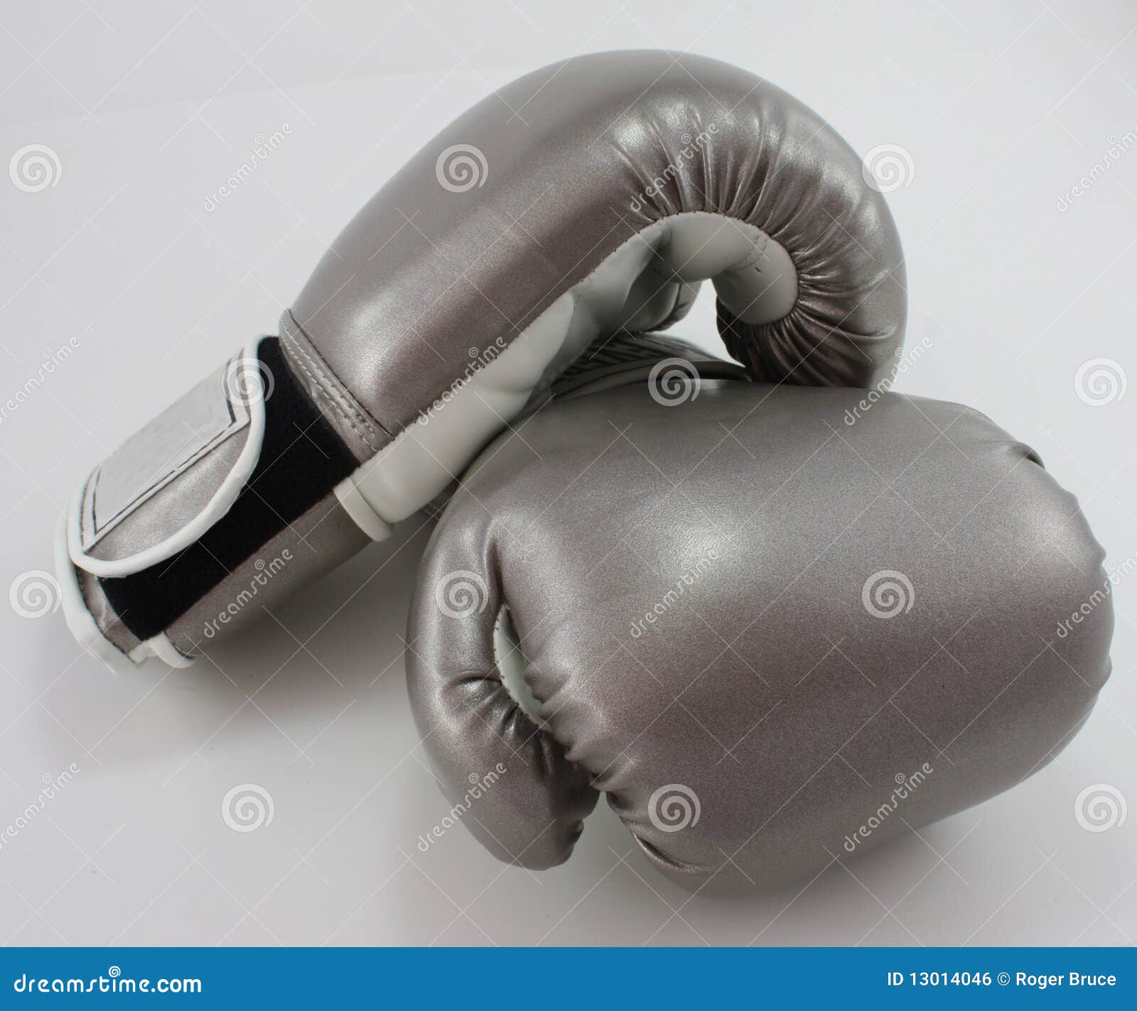 Silver boxing gloves stock photo. Image of punch, activity 13014046