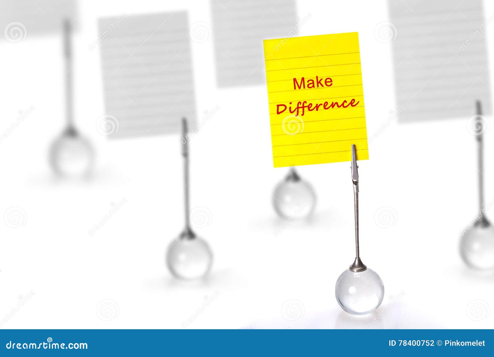 The Silver Business Card Holder with Yellow Paper Note with Make Stock