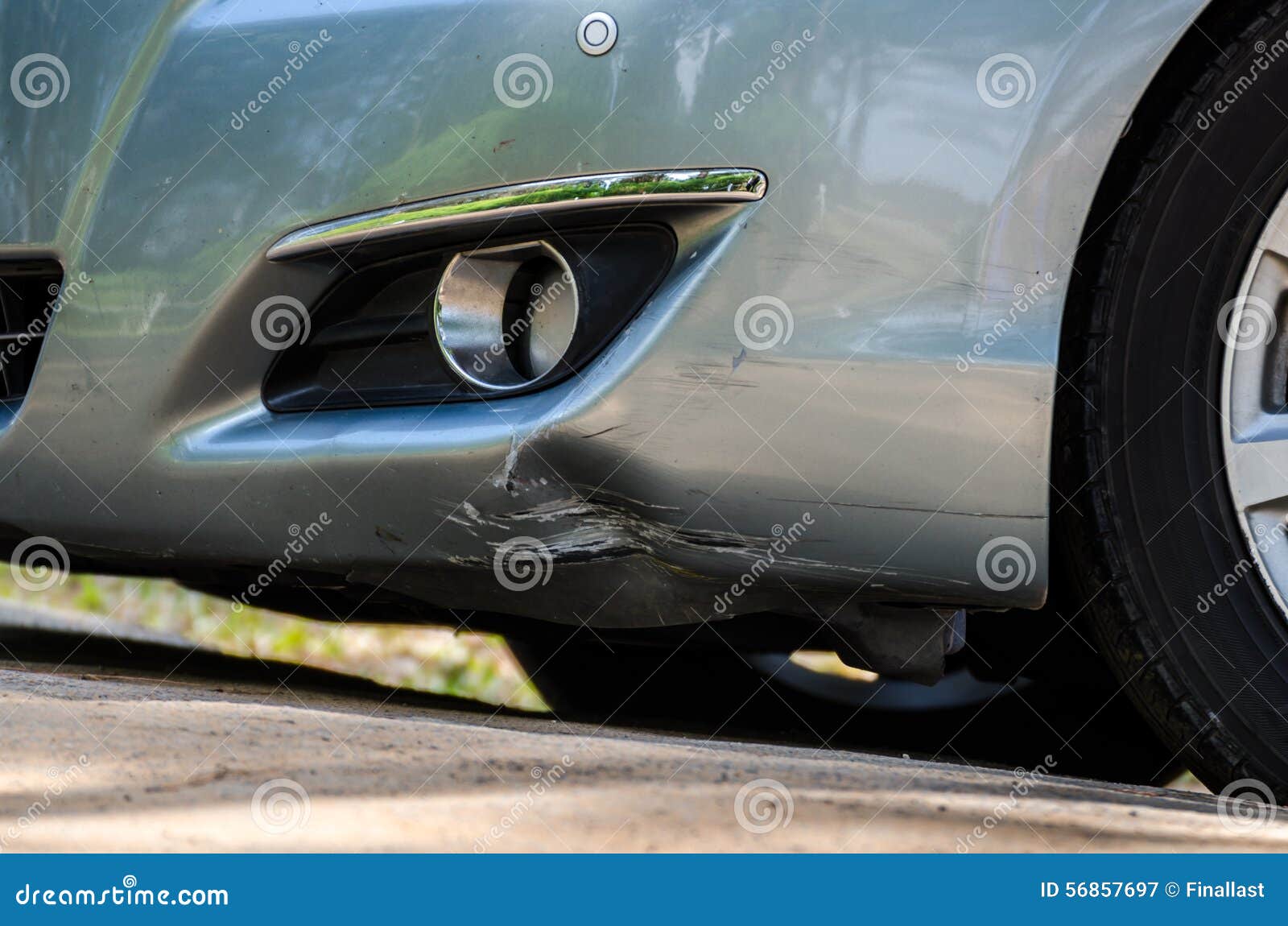Silver Car damage stock image. Image of safety, dangerous 56857697