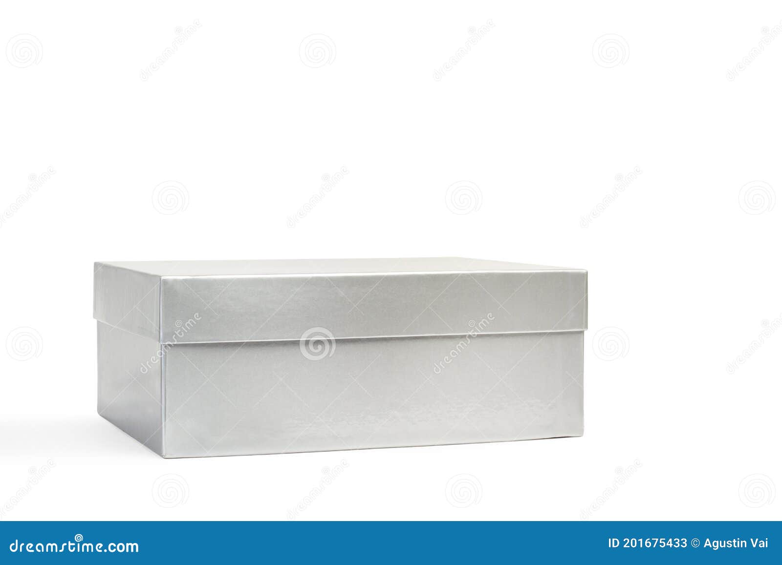 A Silver Cardboard Box Isolated Stock Image Image of cover, carton