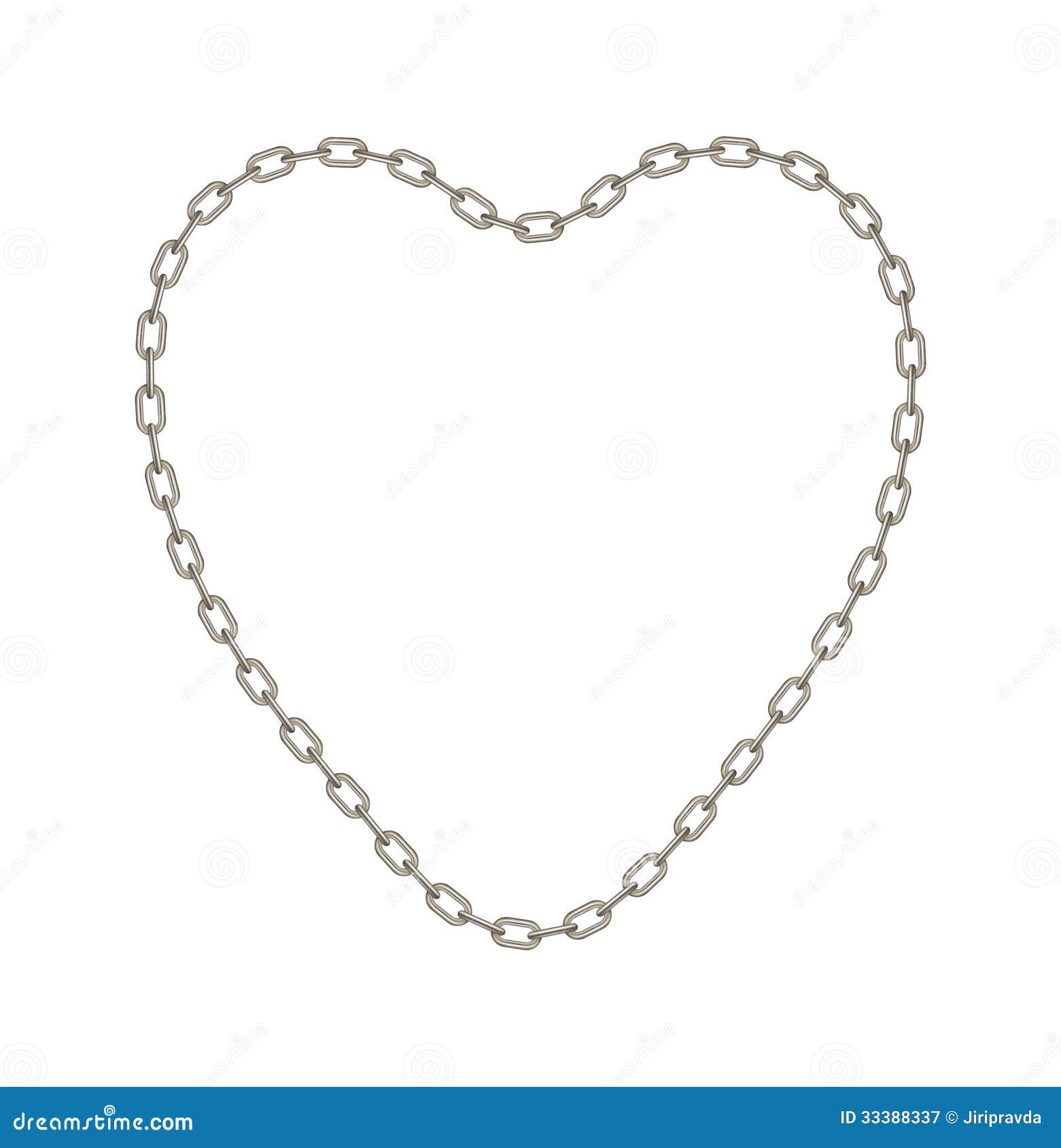 Silver Chain In Shape Of Heart Stock Vector Illustration of metal