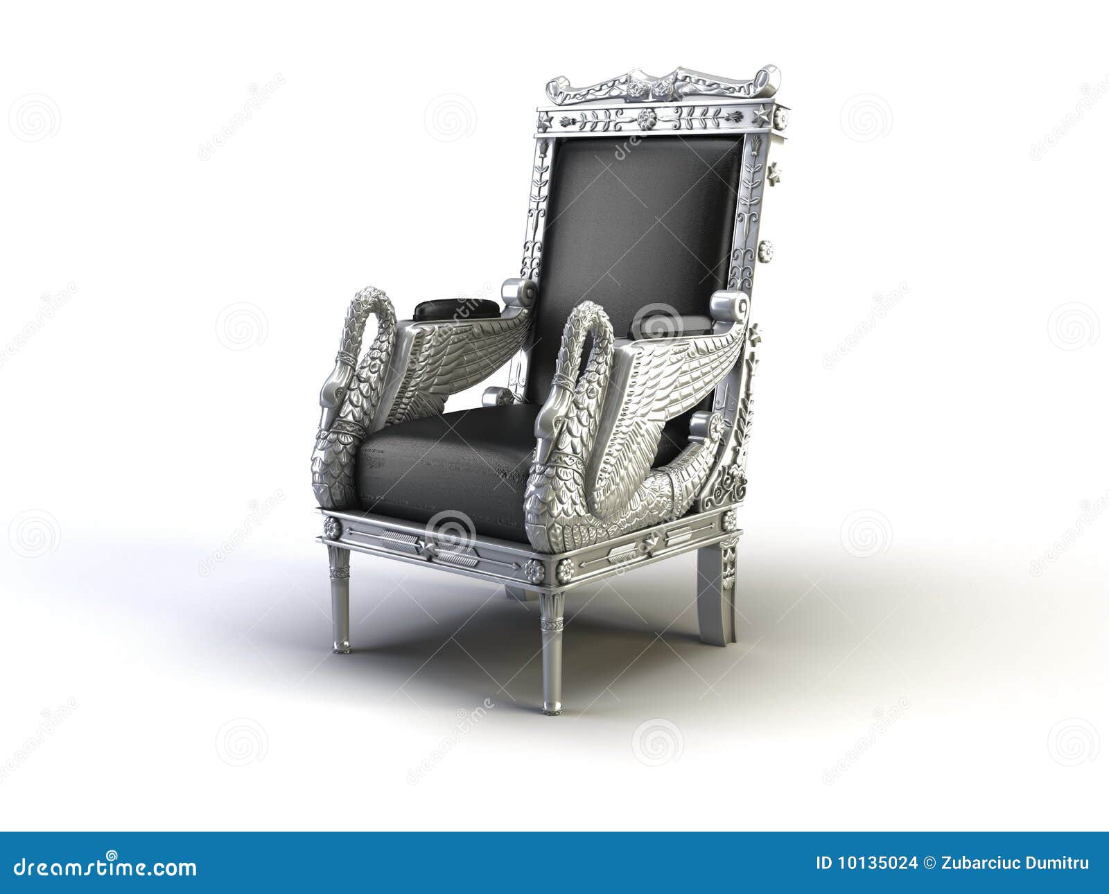 Silver chair stock illustration. Illustration of decoration 10135024