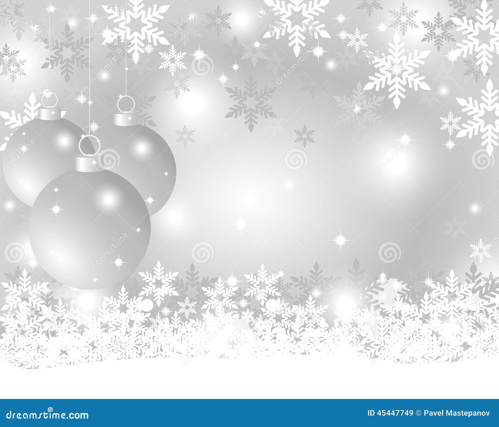 Download Silver Christmas Background With Christmas Balls Stock Illustration Illustration of congratulations background