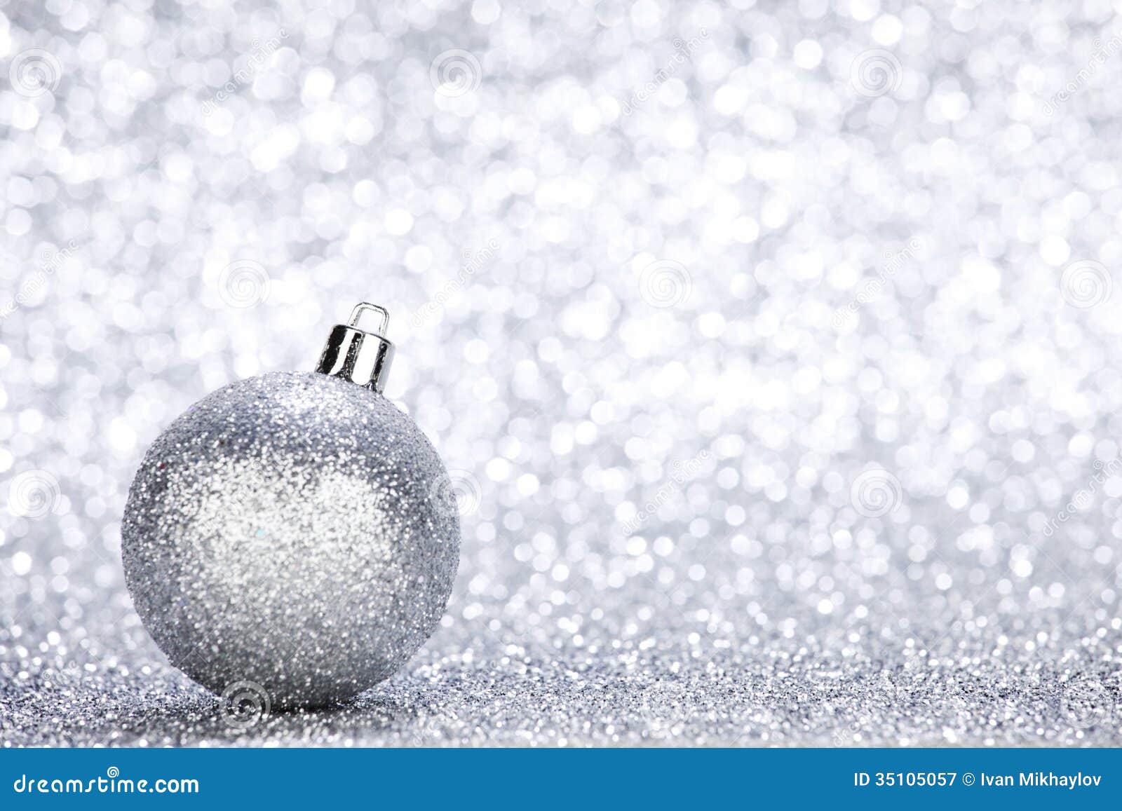 Silver christmas ball stock image. Image of background - 35105057
