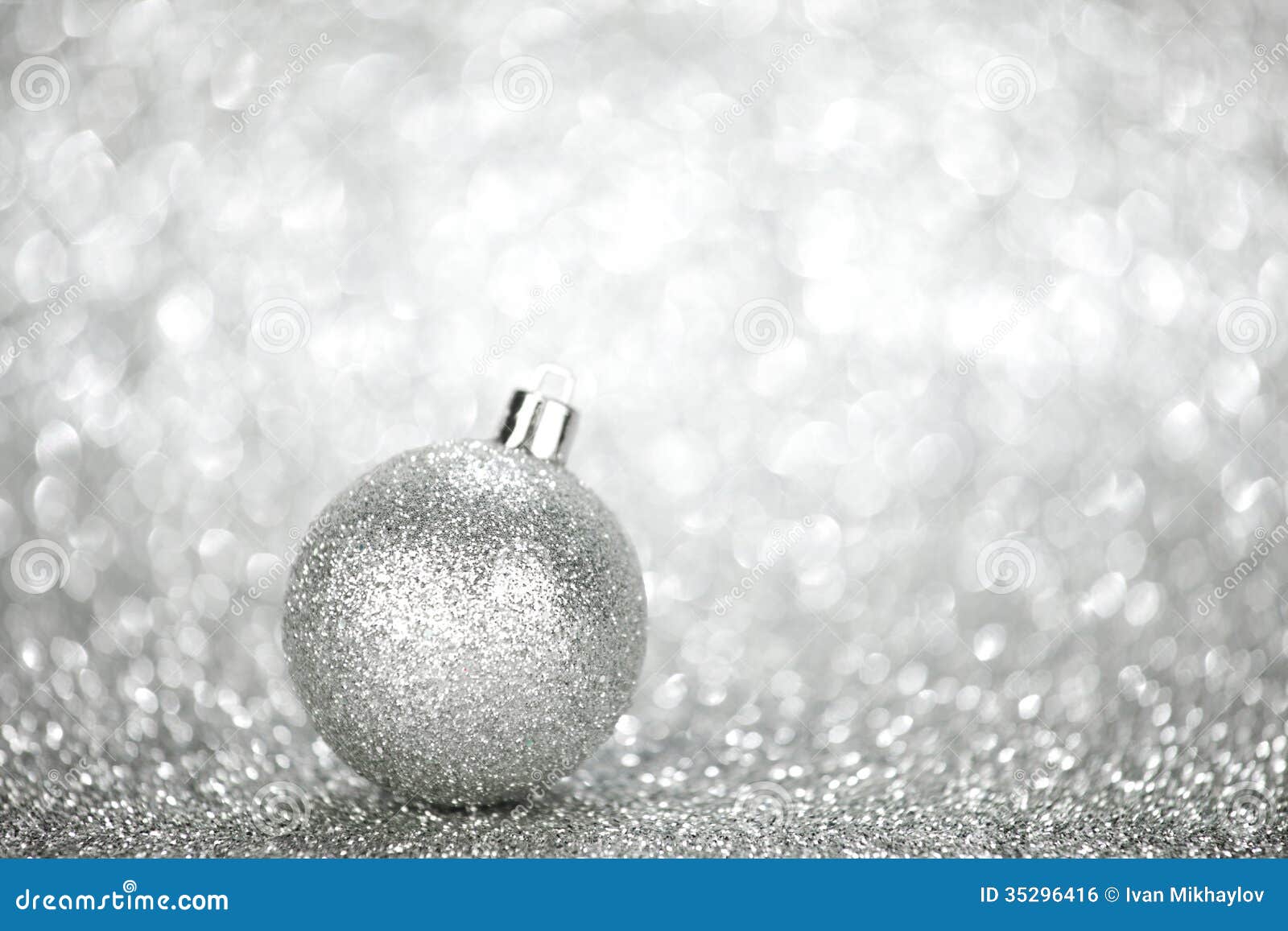 Silver christmas ball stock photo. Image of decorative - 35296416