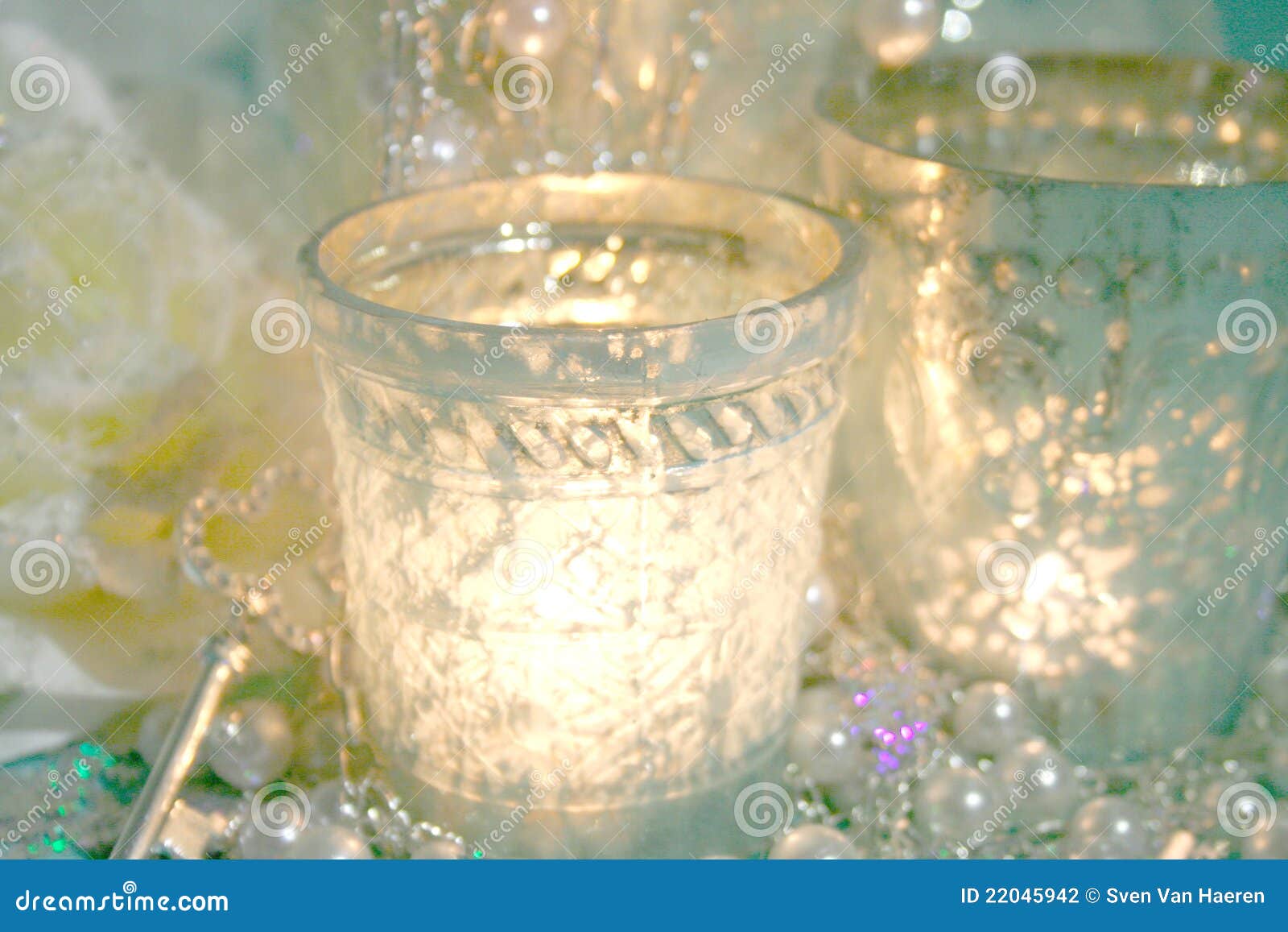 Silver Christmas candles stock photo. Image of candle 22045942
