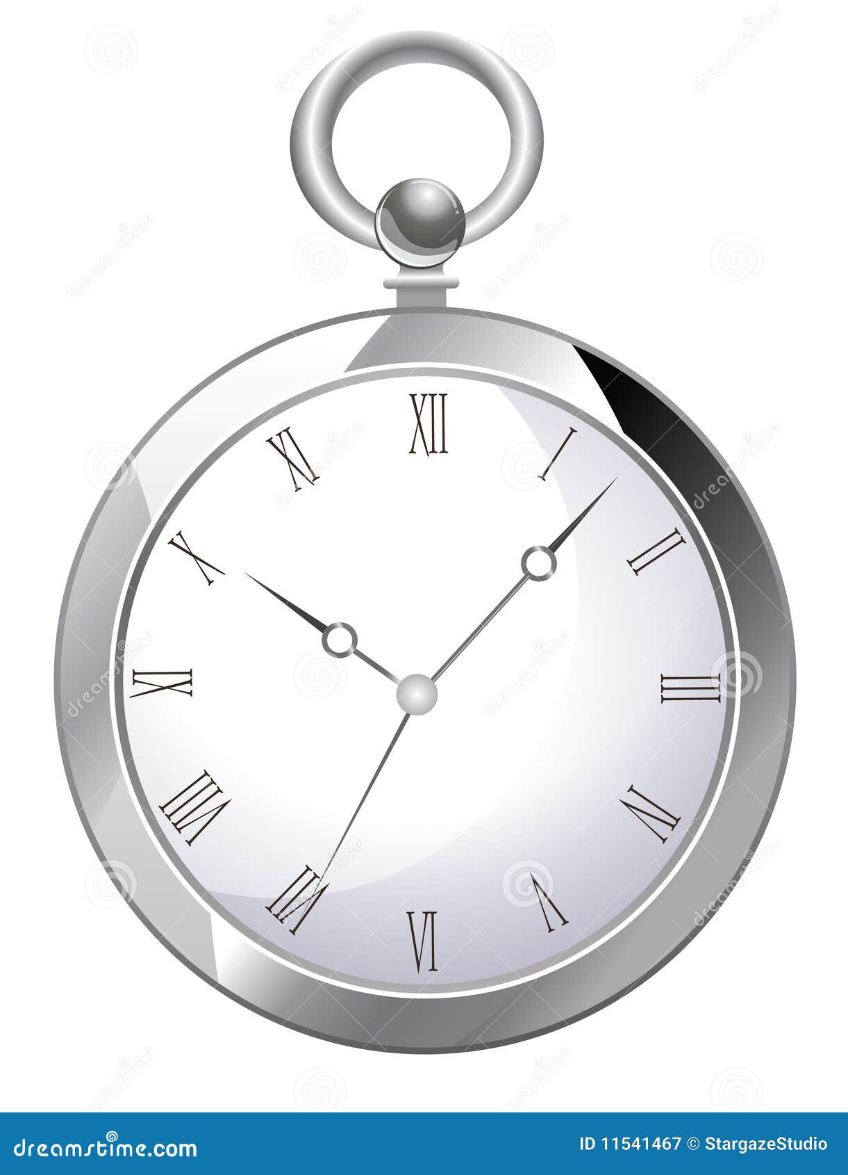 Silver Clock stock illustration. Illustration of silver 11541467