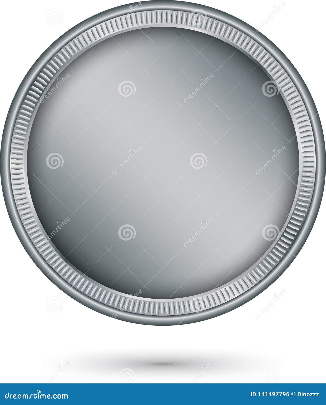 Silver Coin, Vector Illustration Stock Vector - Illustration of ...