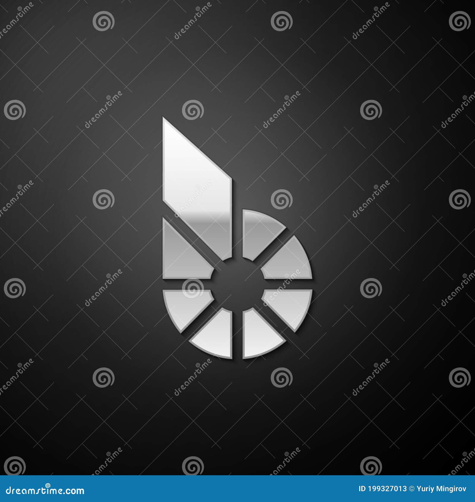 Silver Cryptocurrency Coin Bitshares BTS Icon Isolated On ...