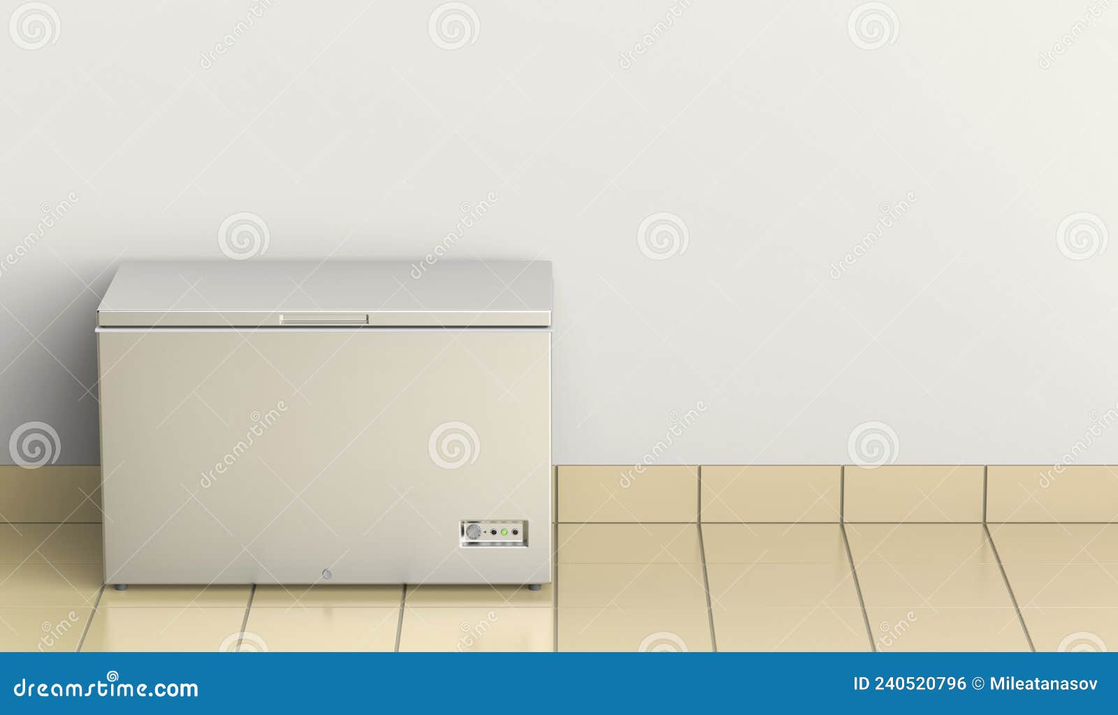 Silver deep freezer stock illustration. Illustration of freezer 240520796