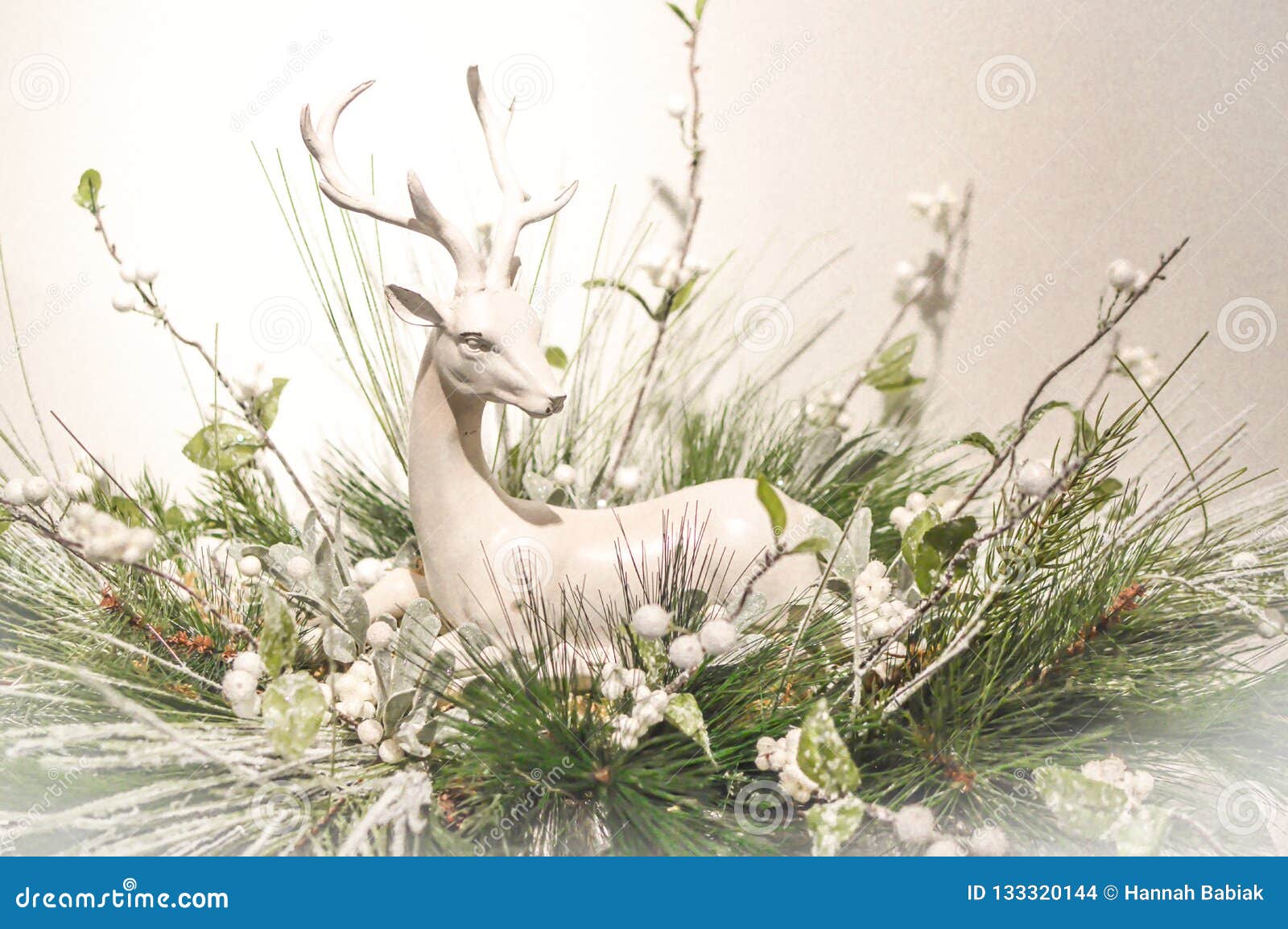 silver deer christmas mantel decoration