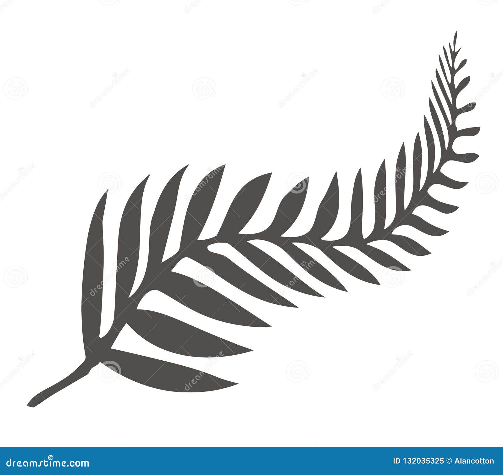 Silver Fern Plant Logo Icon Cartoon Vector | CartoonDealer.com #104031349