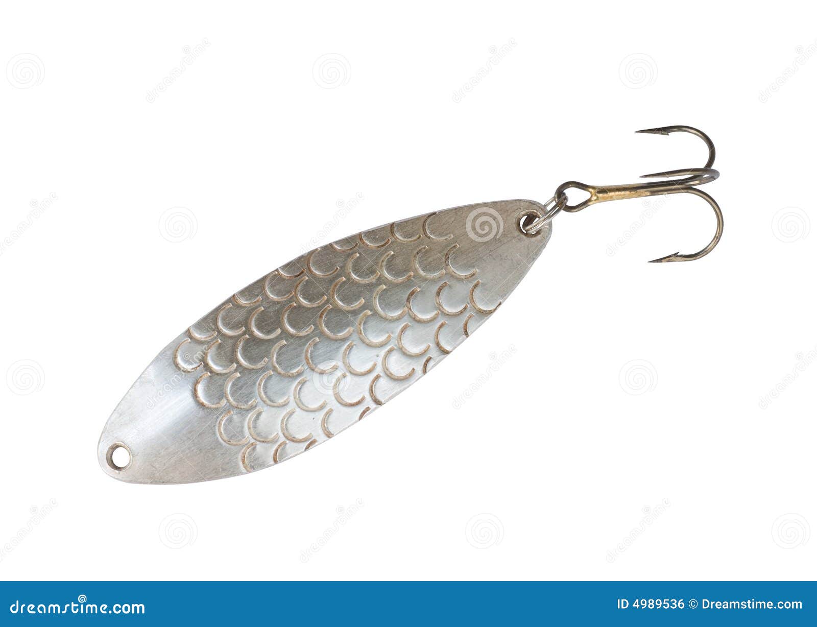 Silver fishing spoon stock photo. Image of hand, nickel 4989536