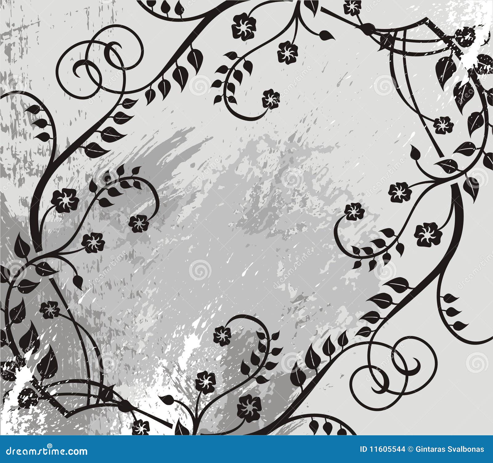 Silver floral background stock vector. Illustration of border 11605544