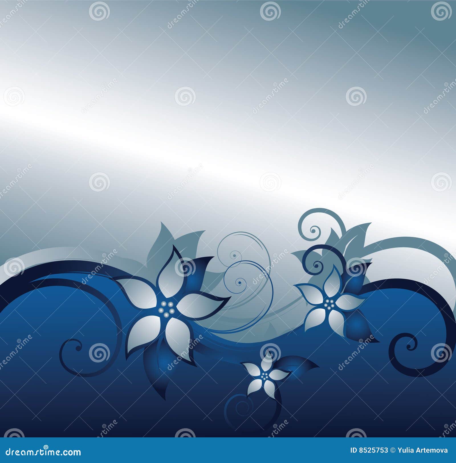 Silver Floral Background Stock Photos Image 8525753