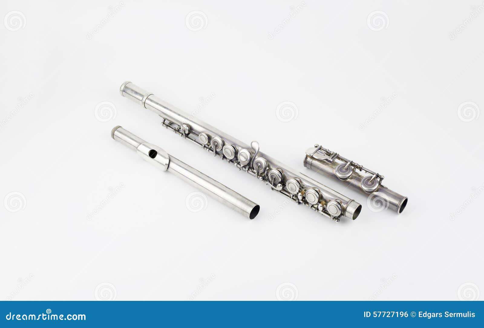 Silver flute stock photo. Image of note, macro, alto 57727196