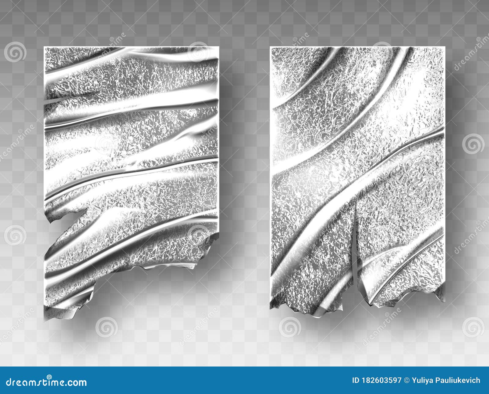 Crumpled silver foil seamless texture Royalty Free Vector