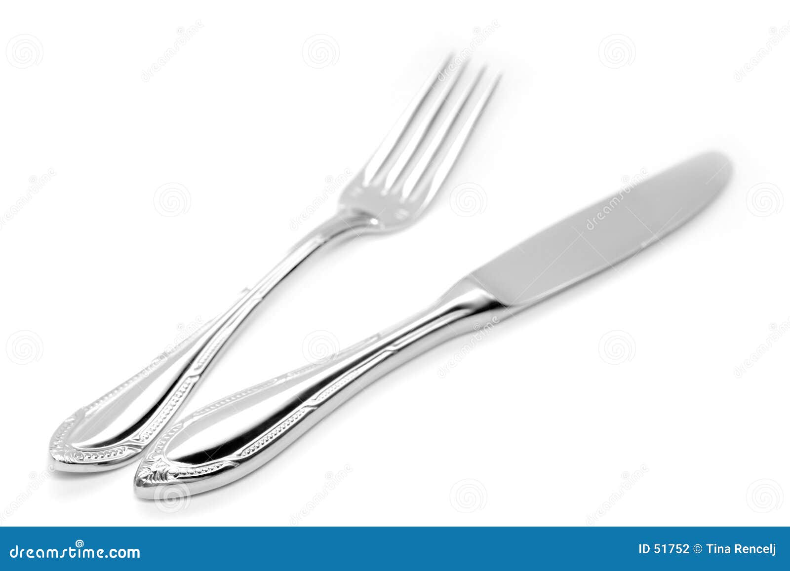 Silver Fork and Knife stock photo. Image of metal, dinner 51752