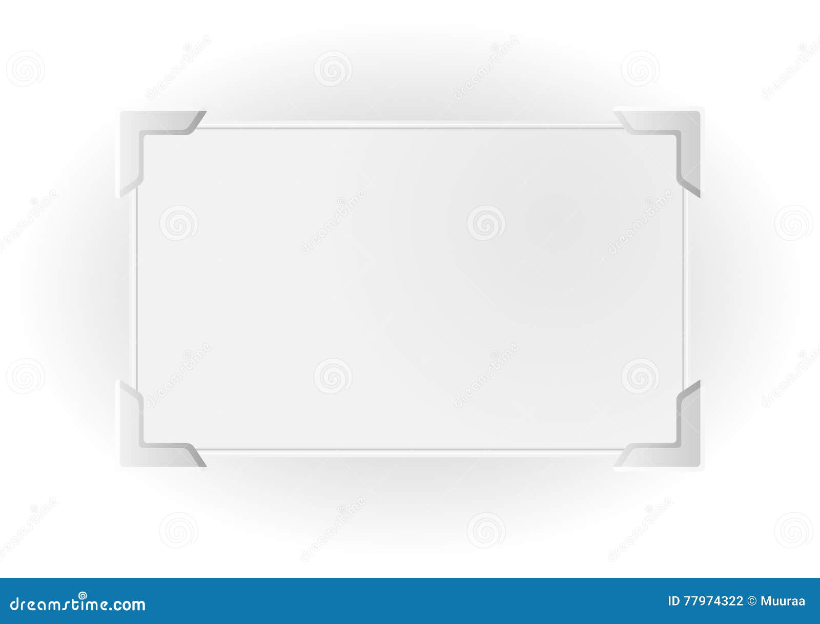 Silver Frame with Significant Corners Stock Illustration Illustration