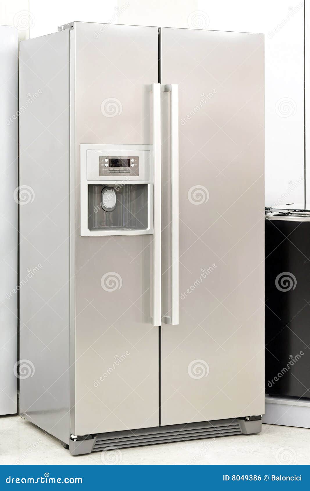 silver fridge