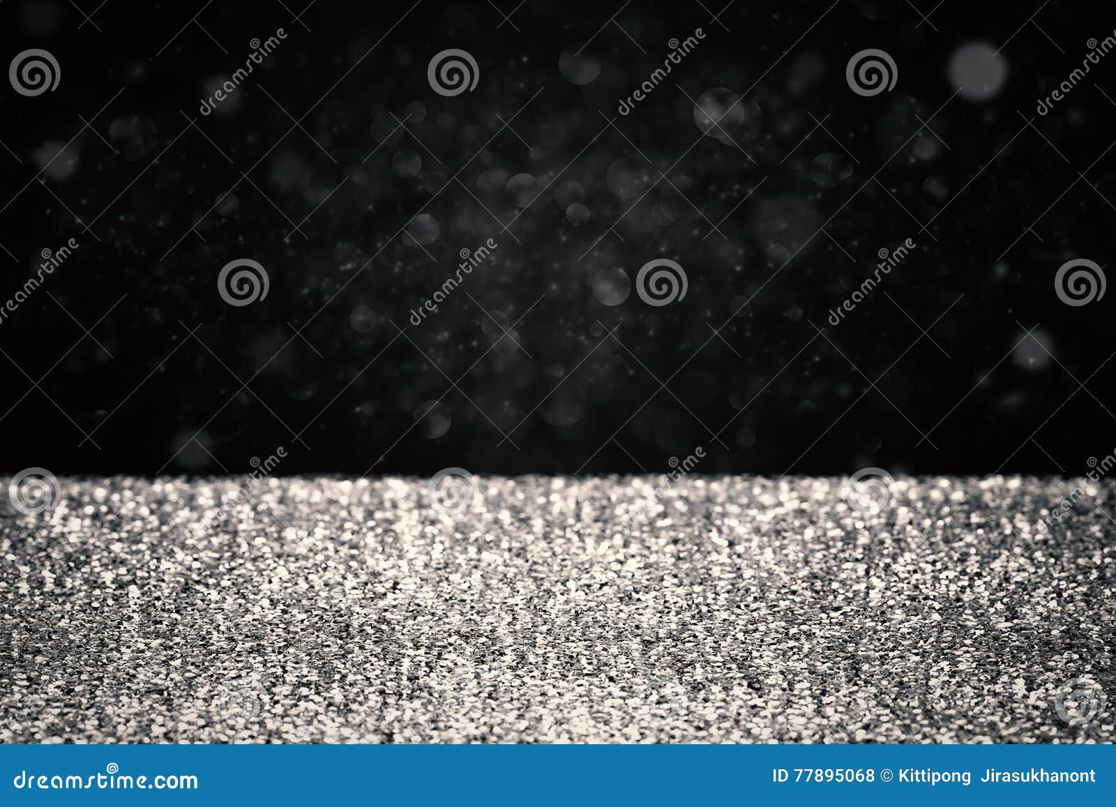 Silver Glitter on Black Background Stock Photo Image of ellipse