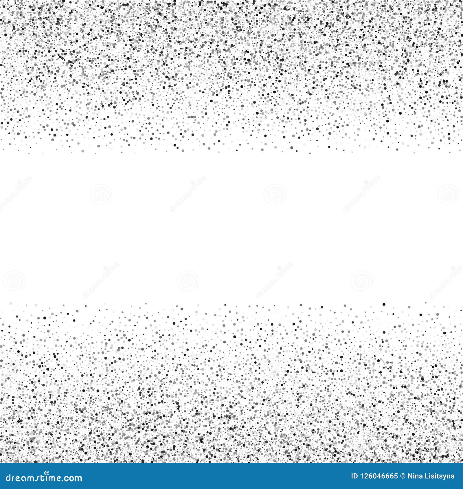 Silver Glitter Confetti on a White Background. Stock Illustration ...