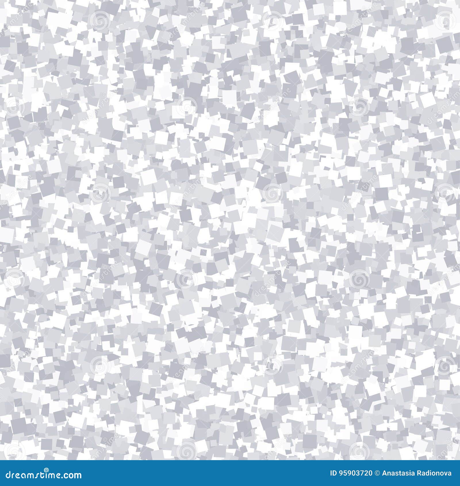 Silver Glitter Seamless Circles Confetti Pattern Stock Vector