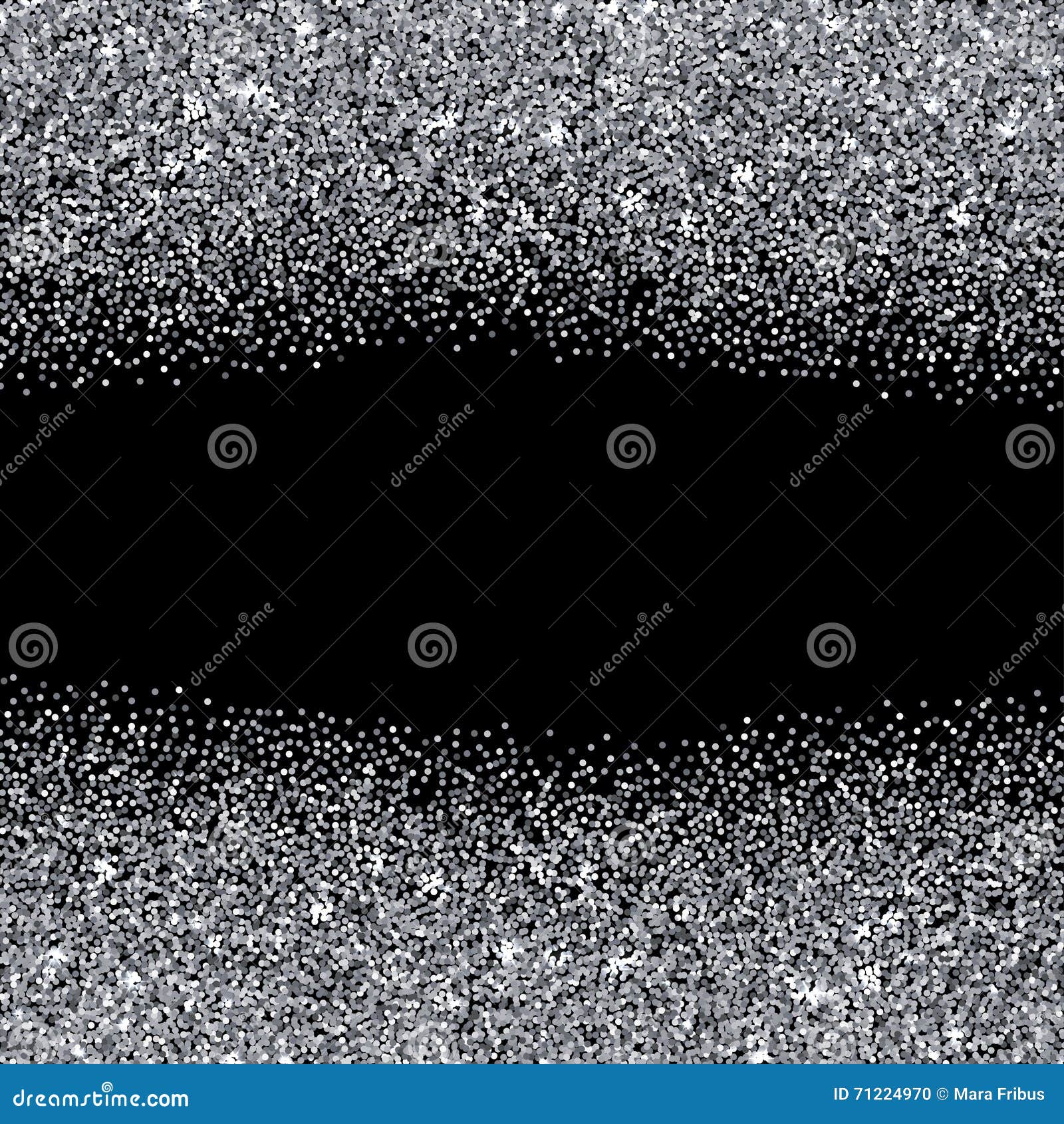 Silver Glitter Textured Borders Stock Vector - Illustration of sparkle ...