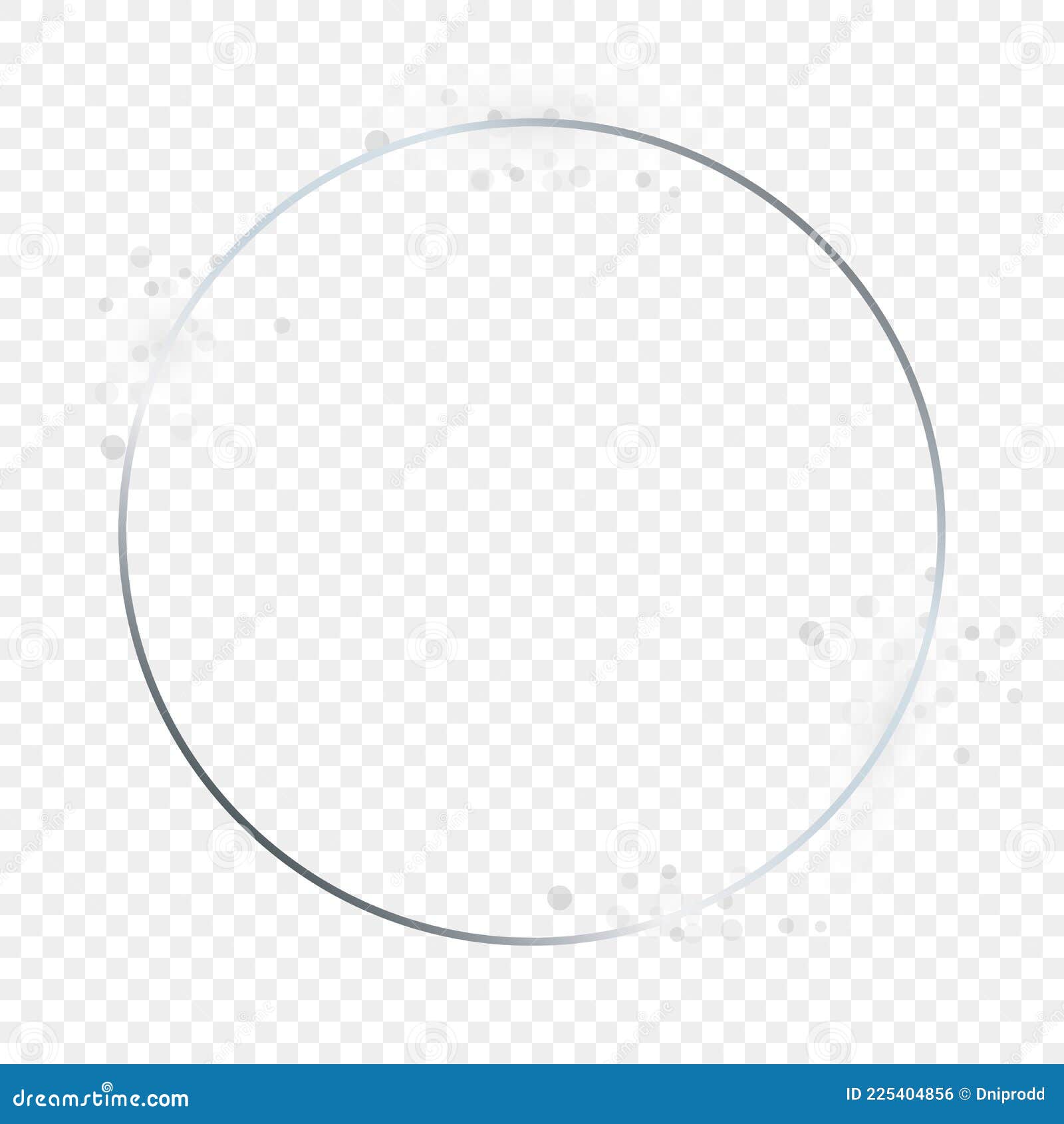 Silver Glowing Circle Frame with Sparkles Stock Vector - Illustration ...