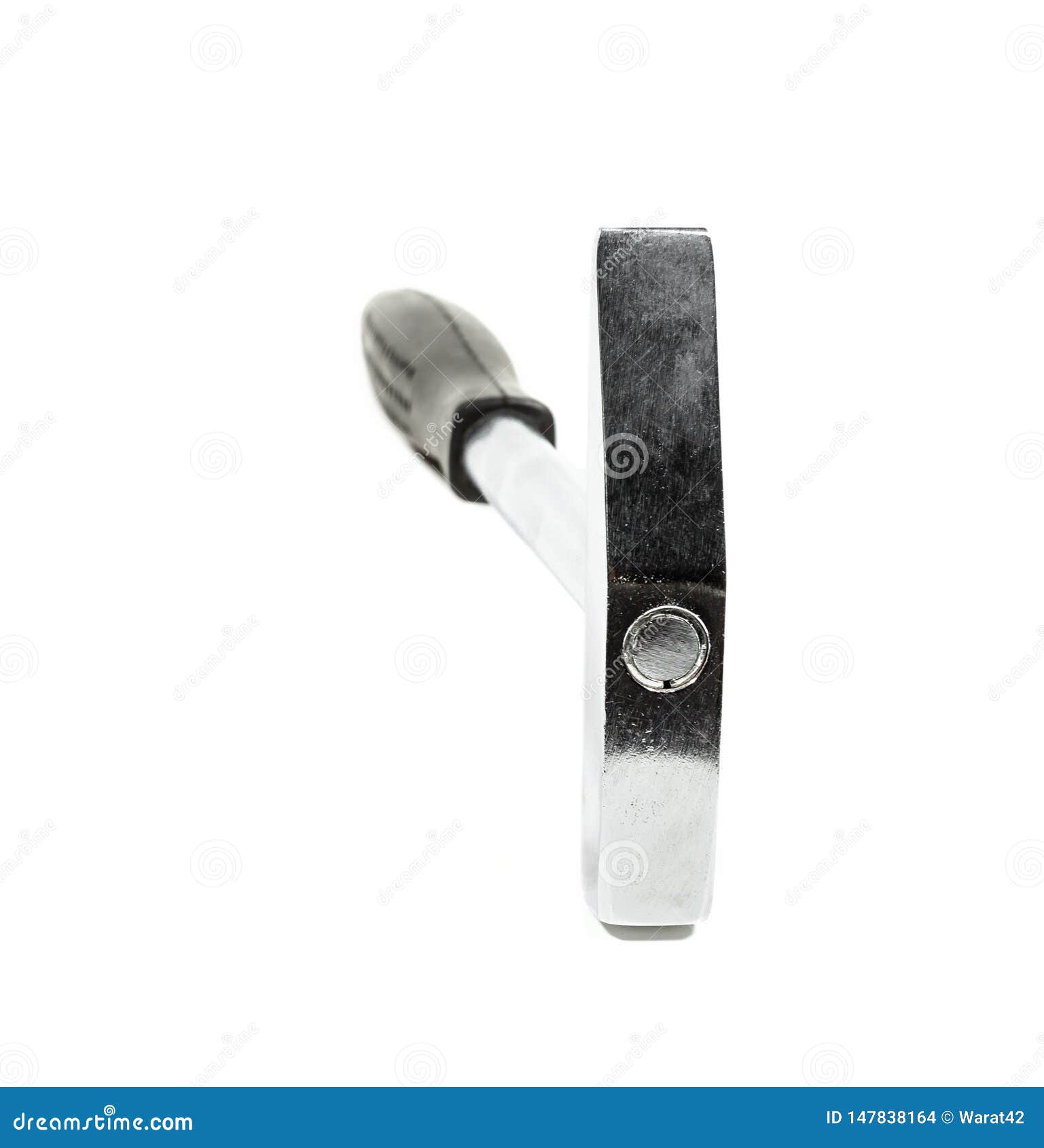 Silver Hammer Isolated on White Background Stock Photo Image of hand