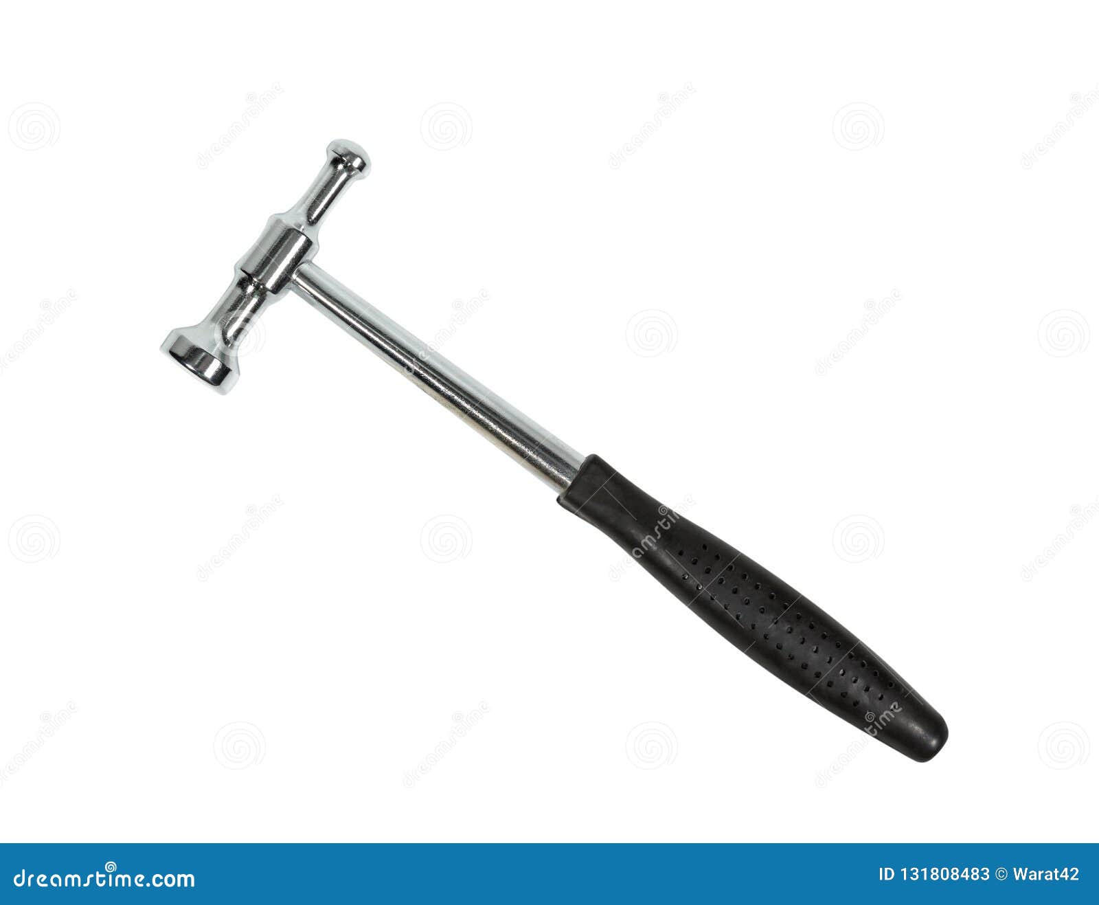 Silver Hammer Isolated on White Background,clipping Path Stock Image
