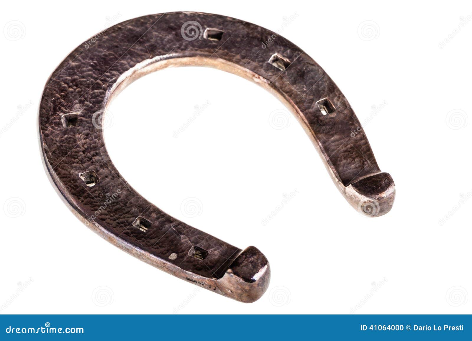 Silver Horseshoe stock photo. Image of horseshoe, white 41064000
