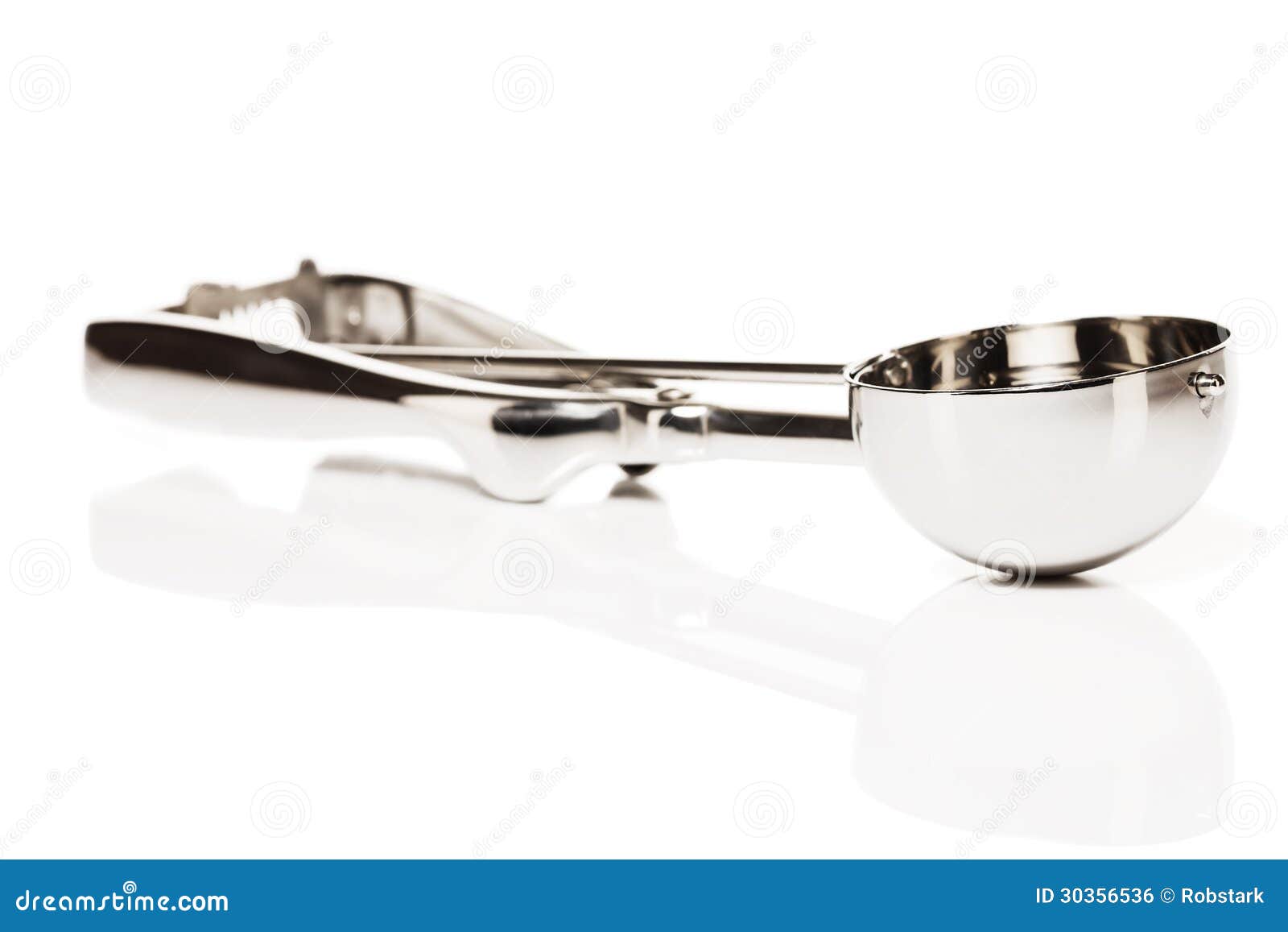 Silver ice cream scoop stock photo. Image of dessert 30356536