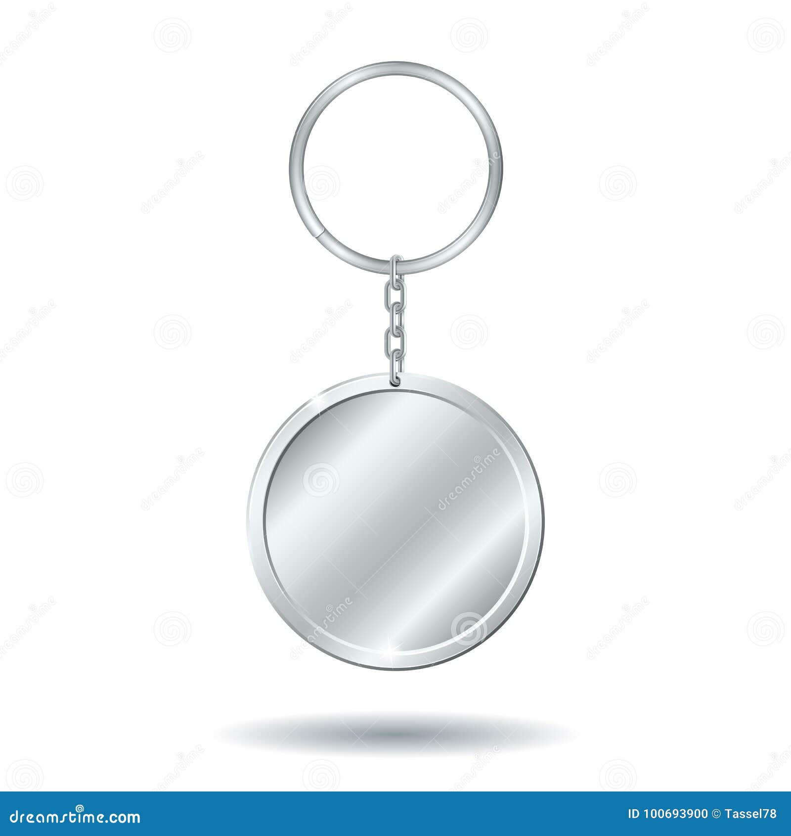 Download Silver Keychain Circle Shape Stock Vector - Illustration ...