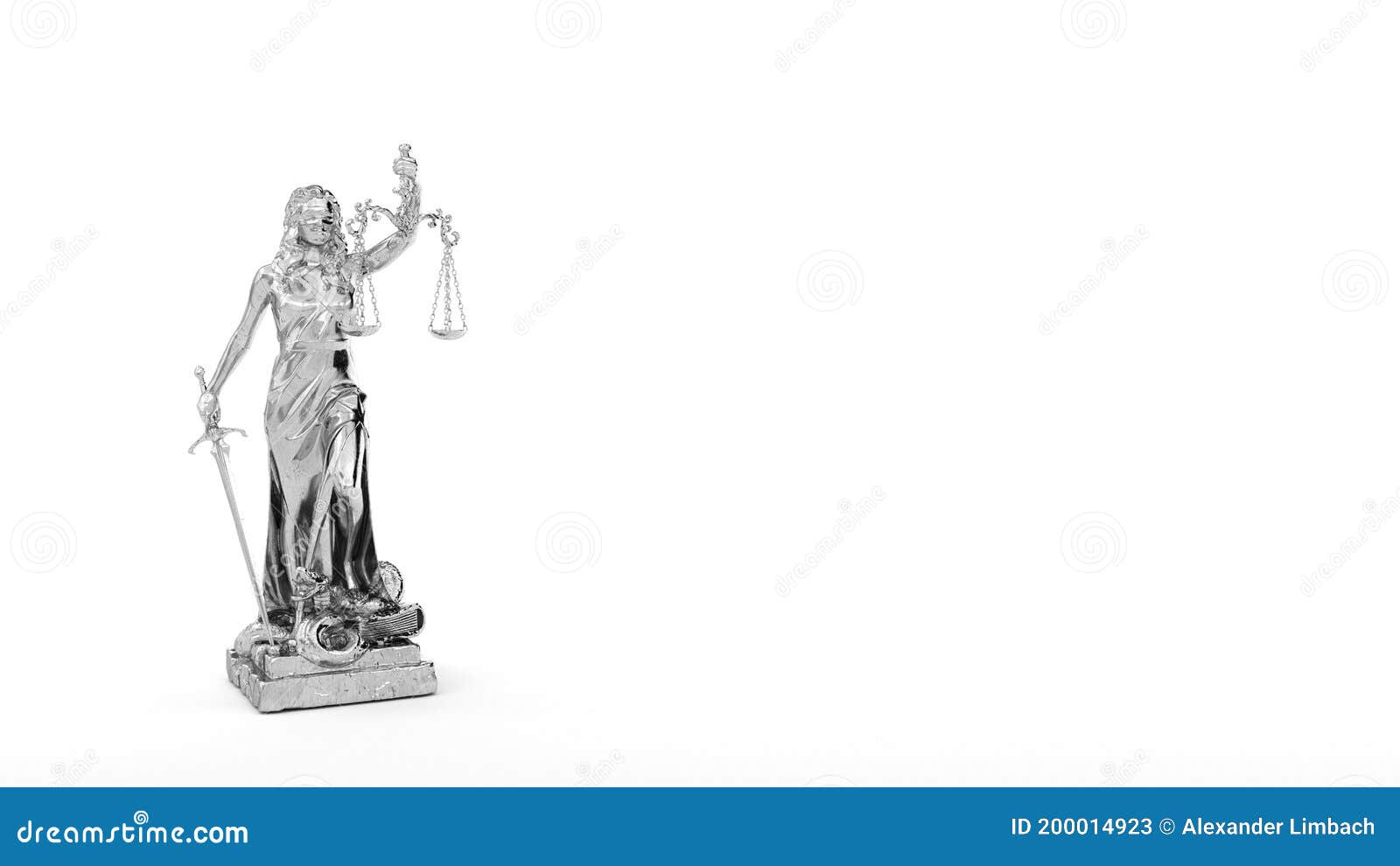 Silver Lady Justice Statue The Personification Of The Judicial System